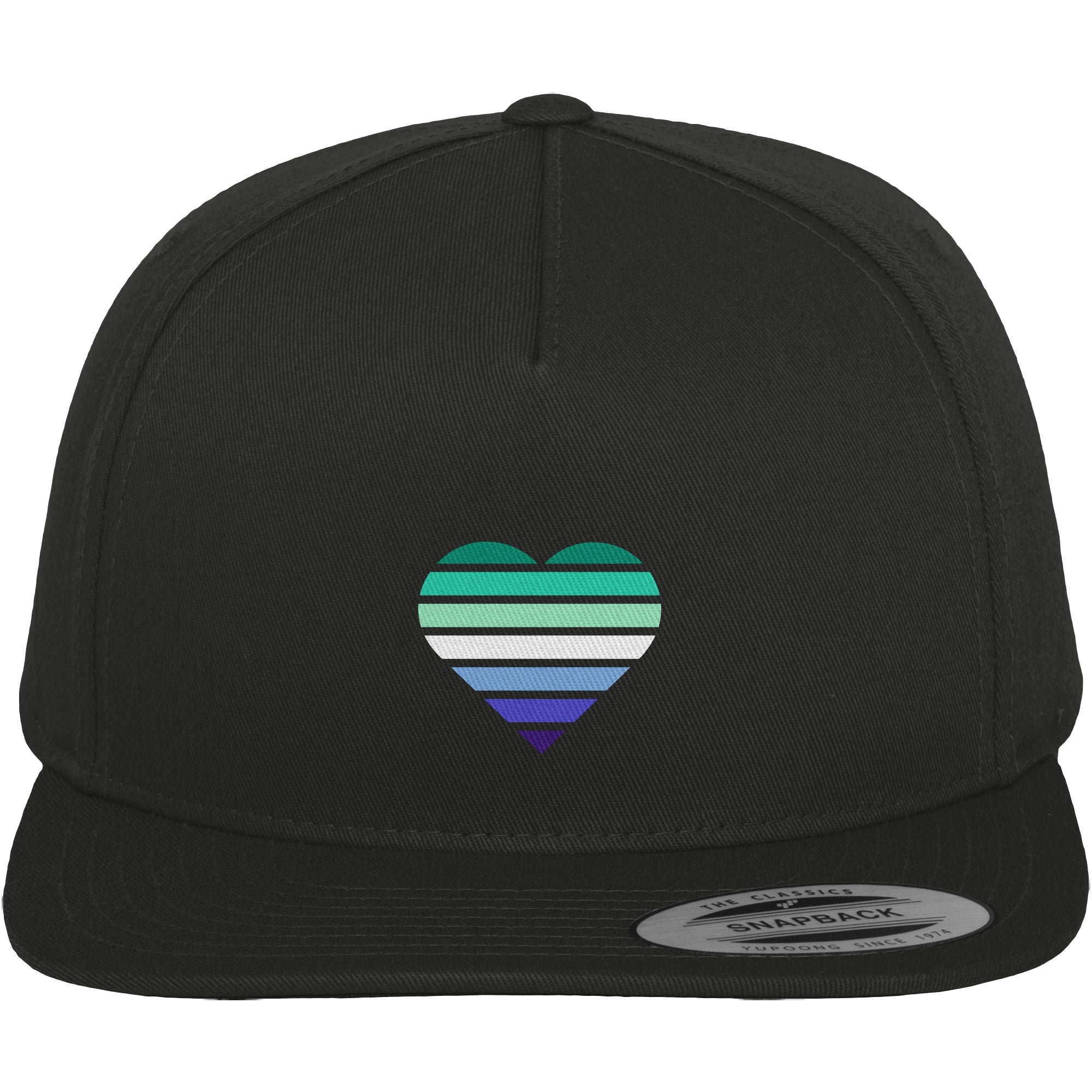 Premium Snapback - Gay Flag Herz Print