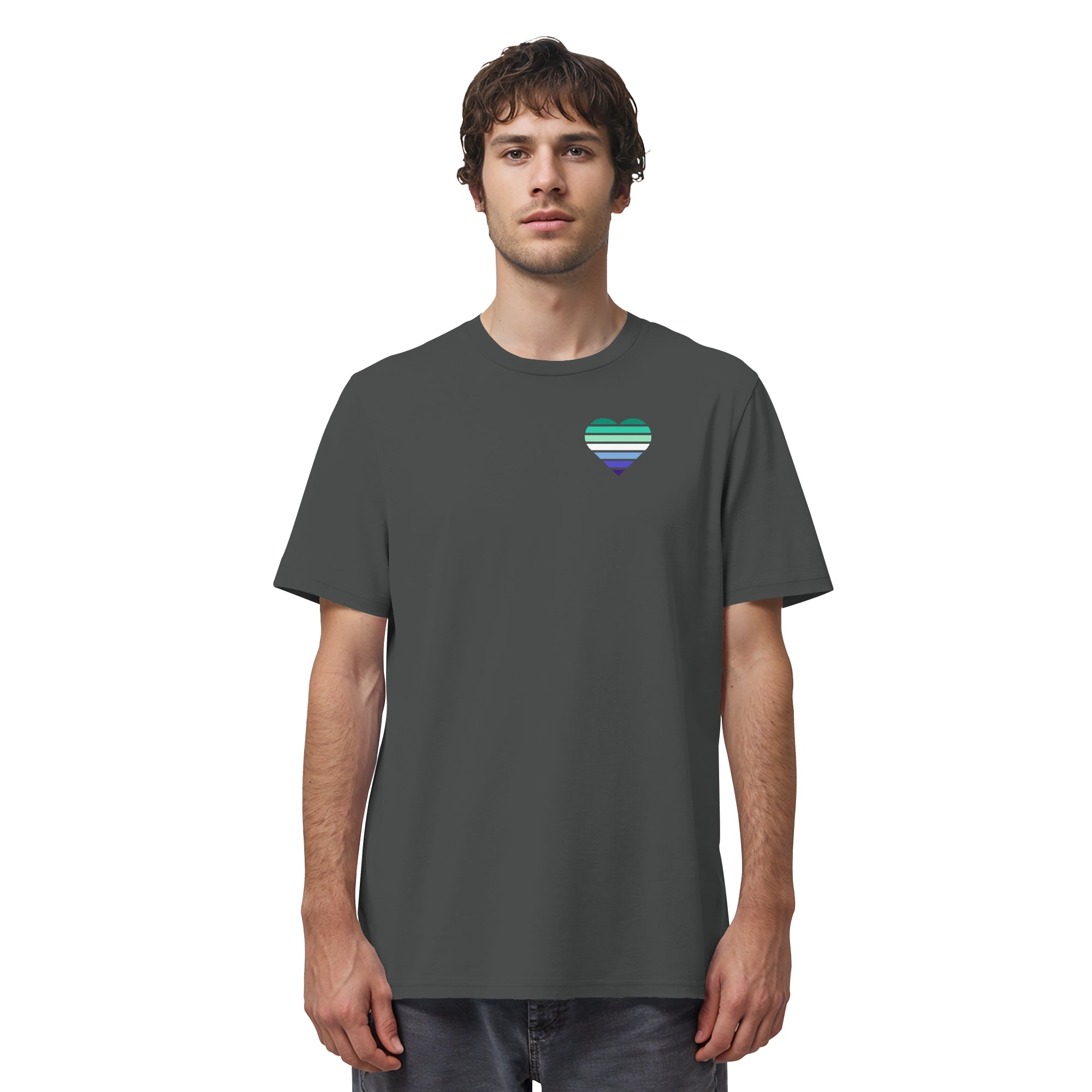 Organic Shirt - Gay Flag Herz Print