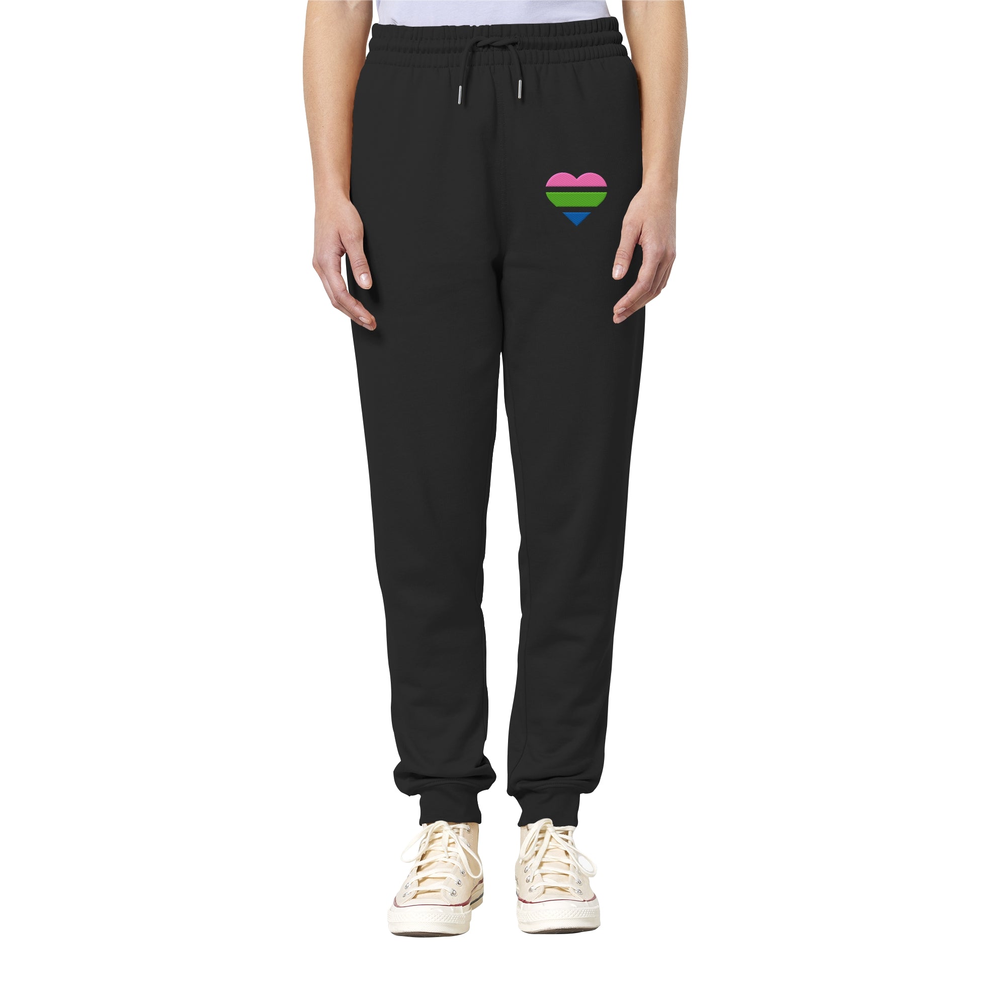 Organic Jogger Pants - Polysexual Flag Herz Stick