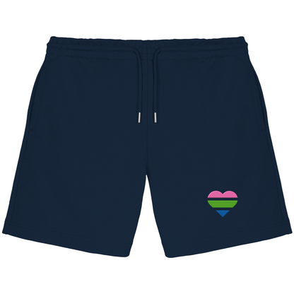 Organic Jogger Shorts mit Herz Stick - Polysexual