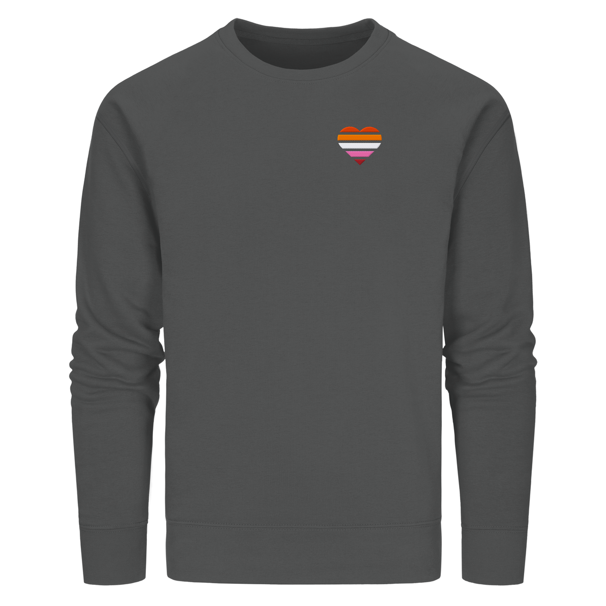 Organic Basic Sweatshirt mit Herz Stick - Lesbian