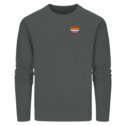 Organic Basic Sweatshirt mit Herz Stick - Lesbian