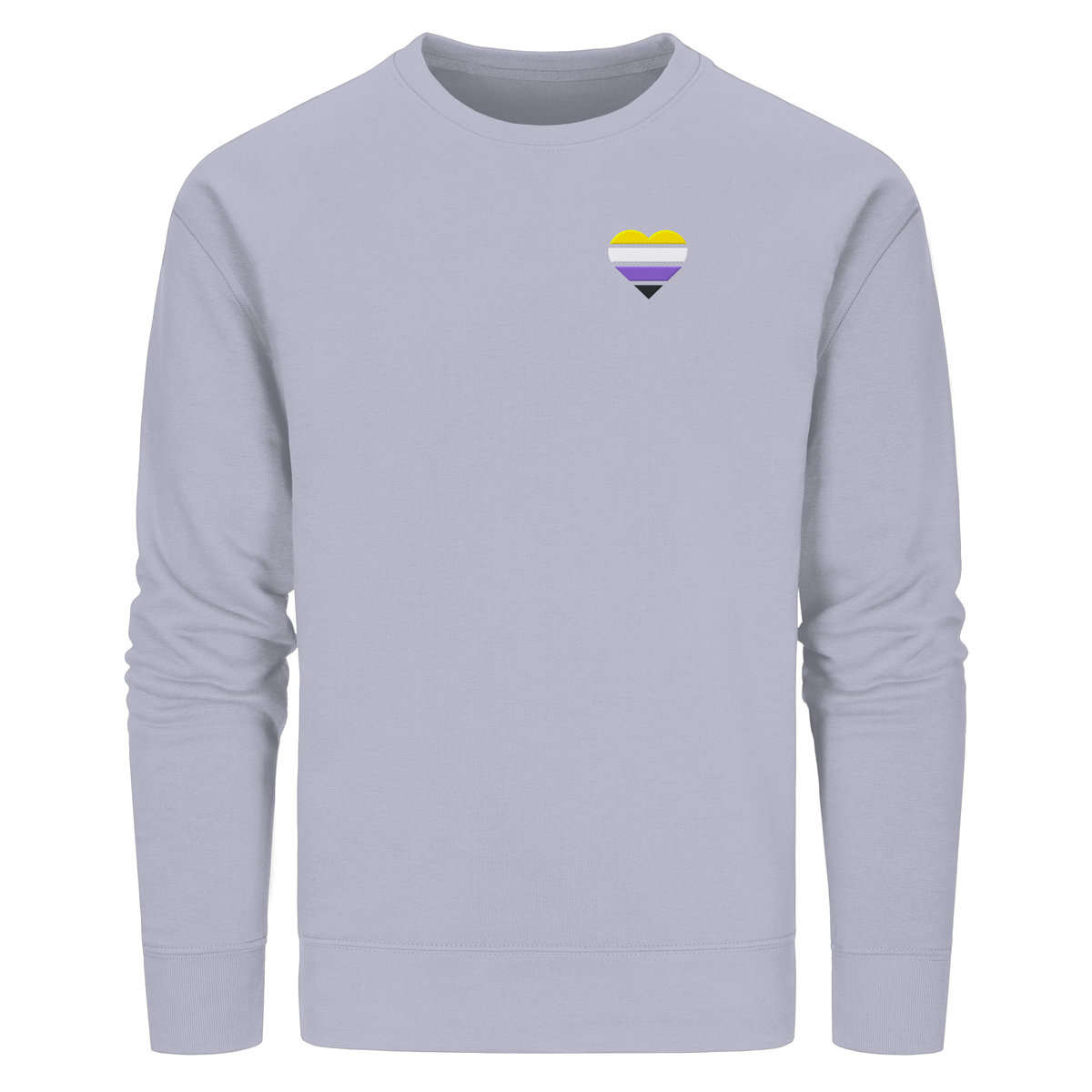 Organic Basic Sweatshirt mit Herz Stick - Nonbinary
