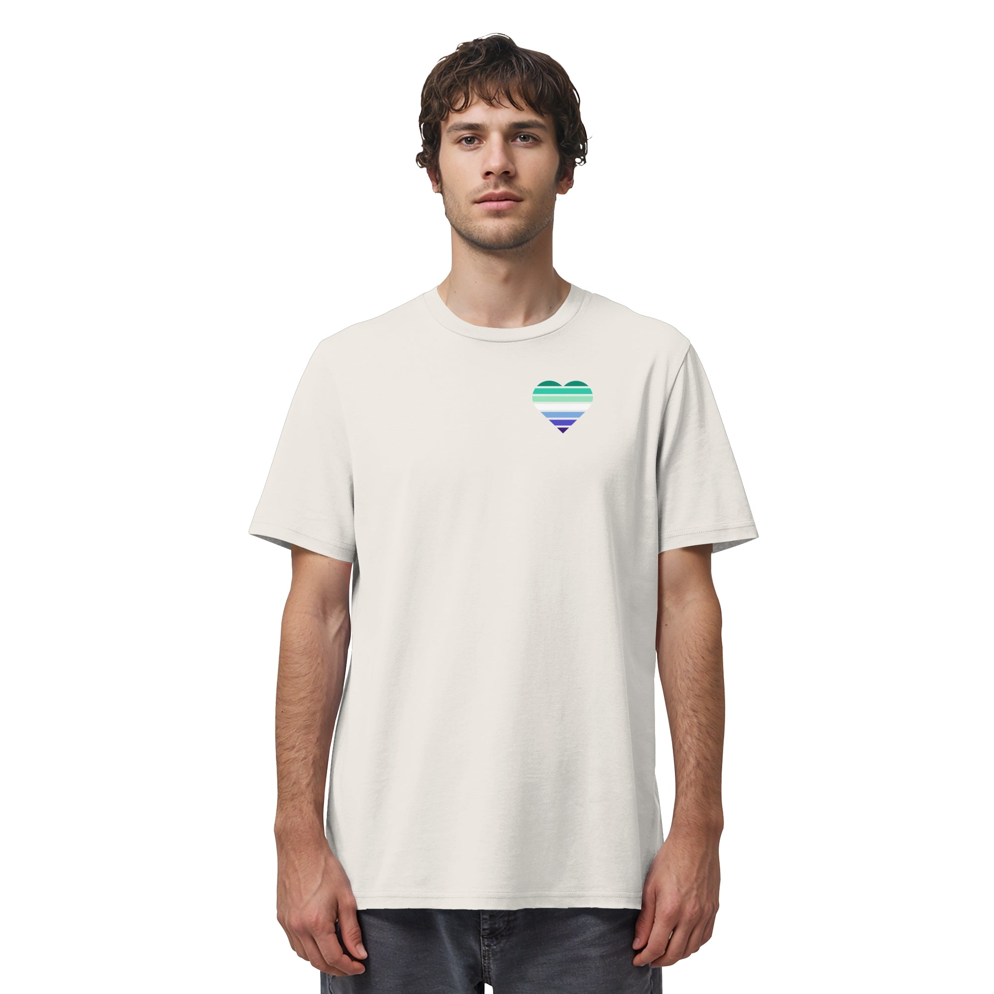 Organic Shirt - Gay Flag Herz Print