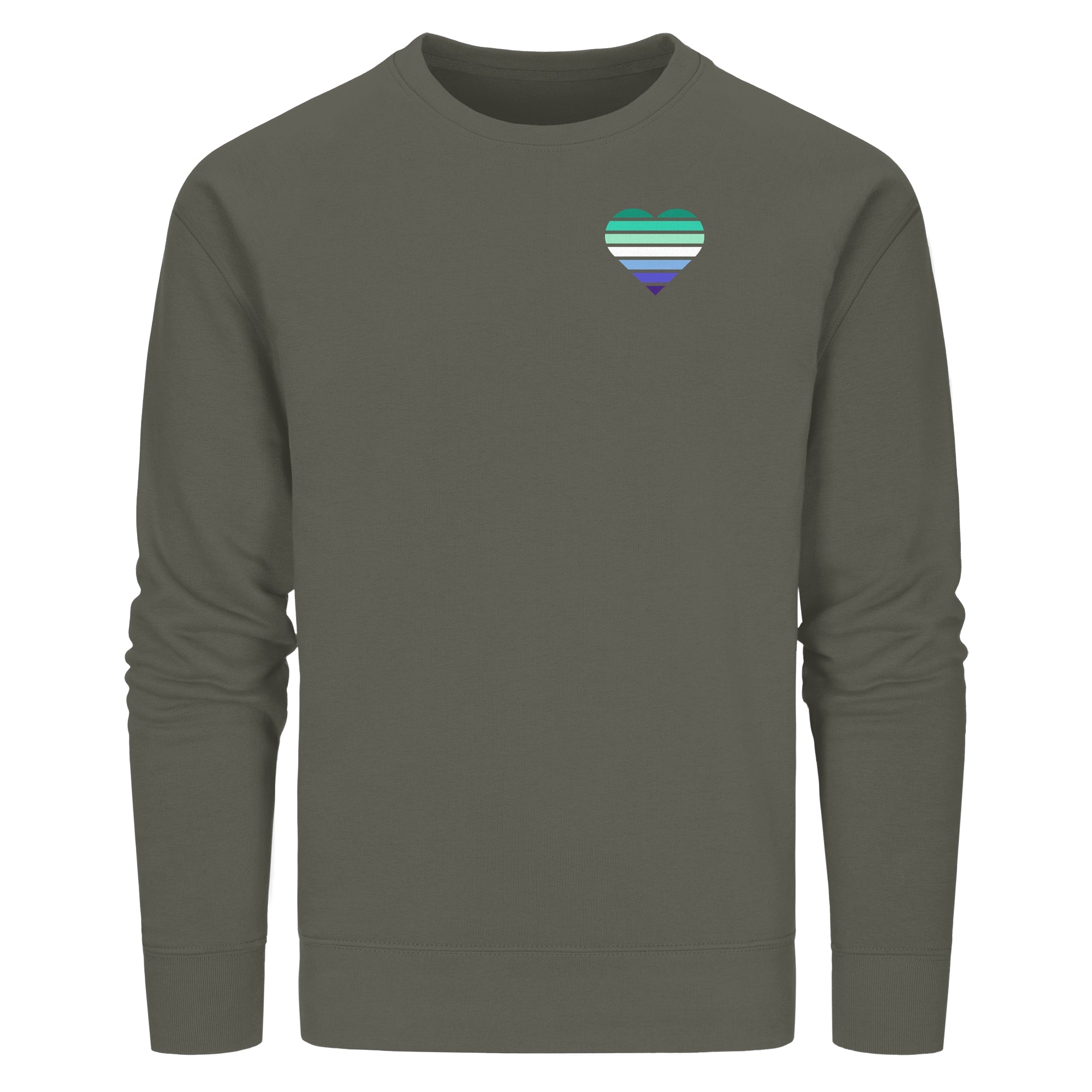 Organic Basic Sweatshirt - Gay Flag Herz Print
