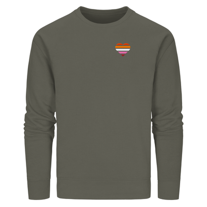 Organic Basic Sweatshirt mit Herz Stick - Lesbian