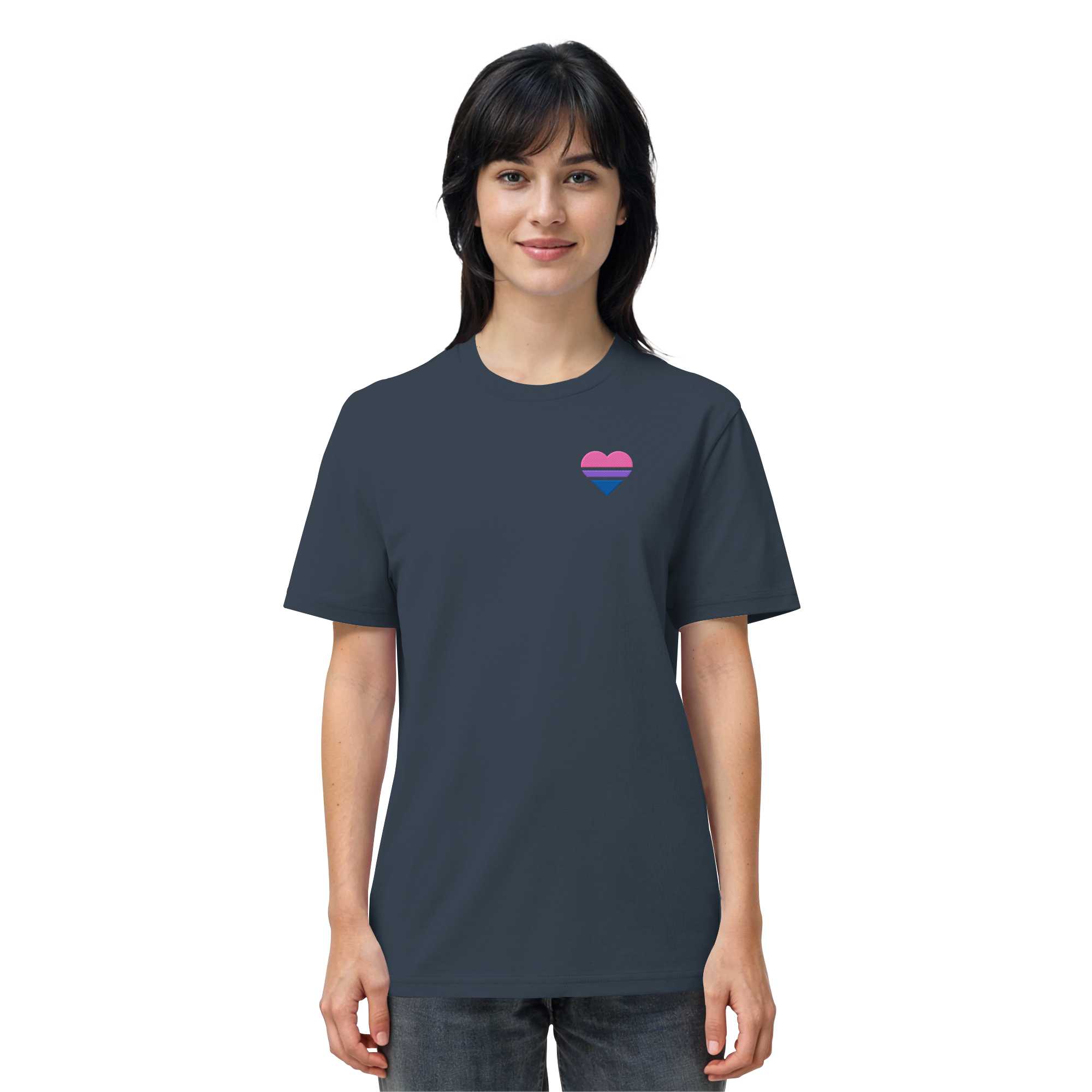 Organic Shirt - Bisexual Flag Herz Stick