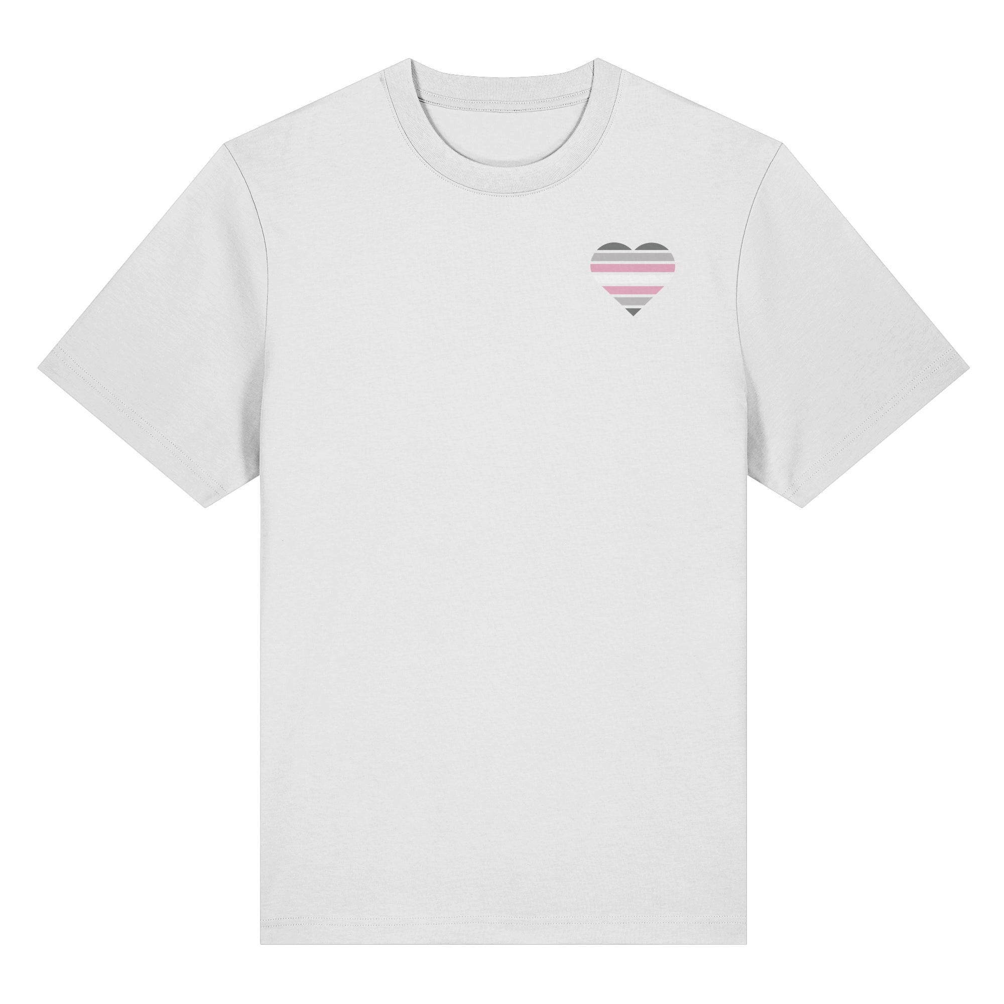 Organic Heavy Shirt - Demigirl Flag Herz Print