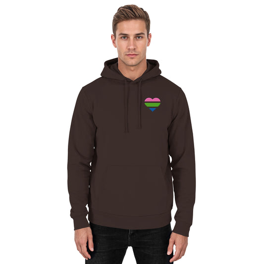 Basic Hoodie - Polysexual Flag Herz Stick