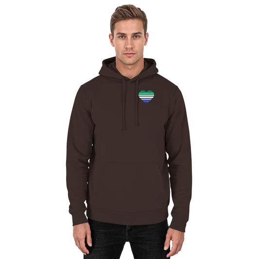 Basic Hoodie - Gay Flag Herz Print