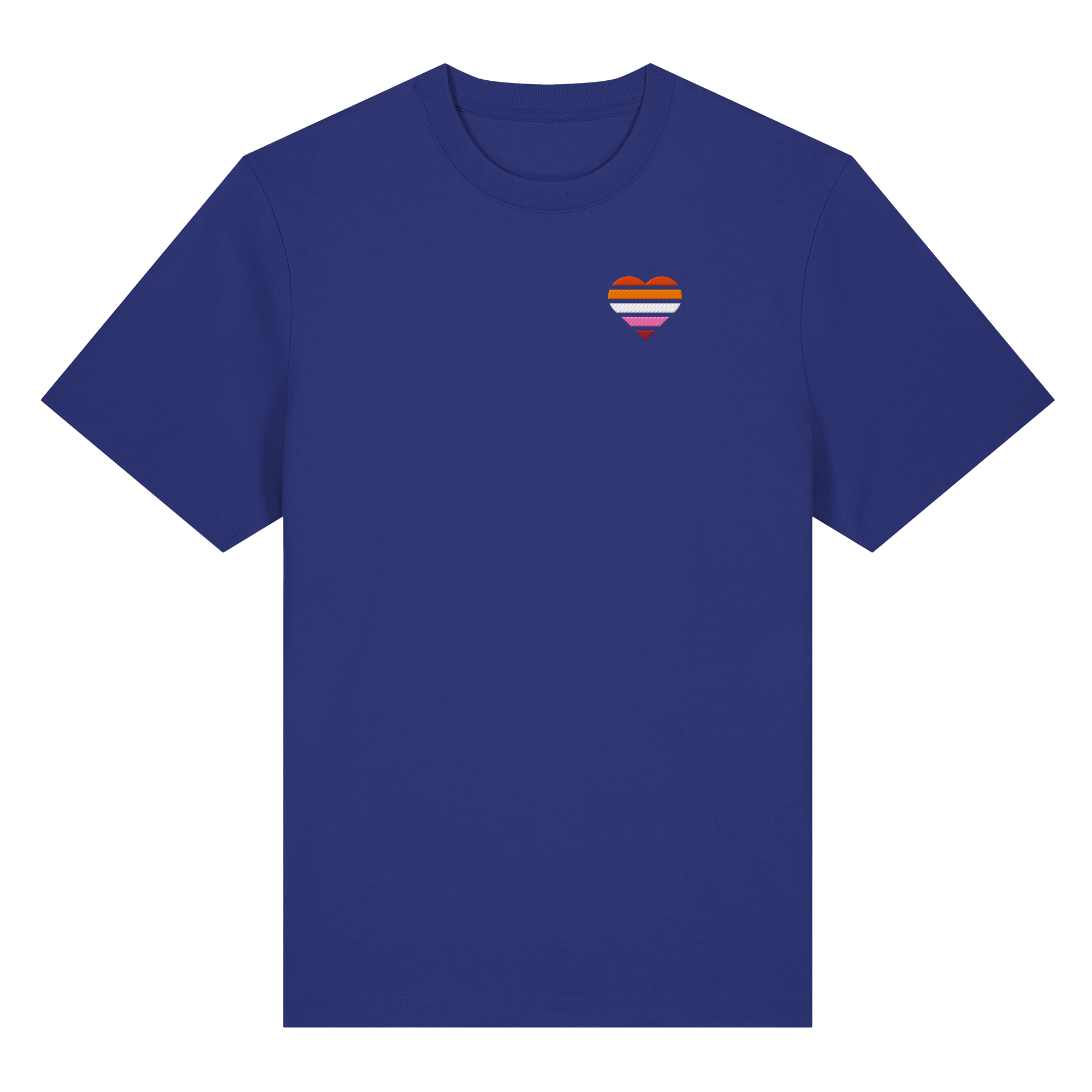 Organic Heavy Shirt - Lesbian Flag Herz Stick