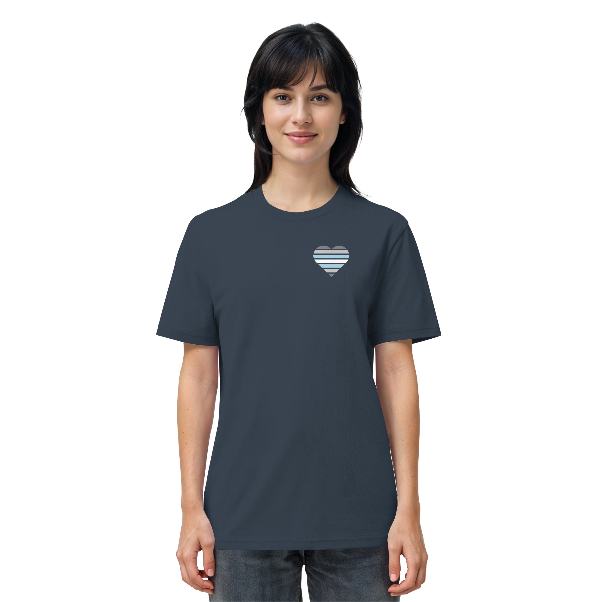 Organic Shirt - Demiboy Flag Herz Print