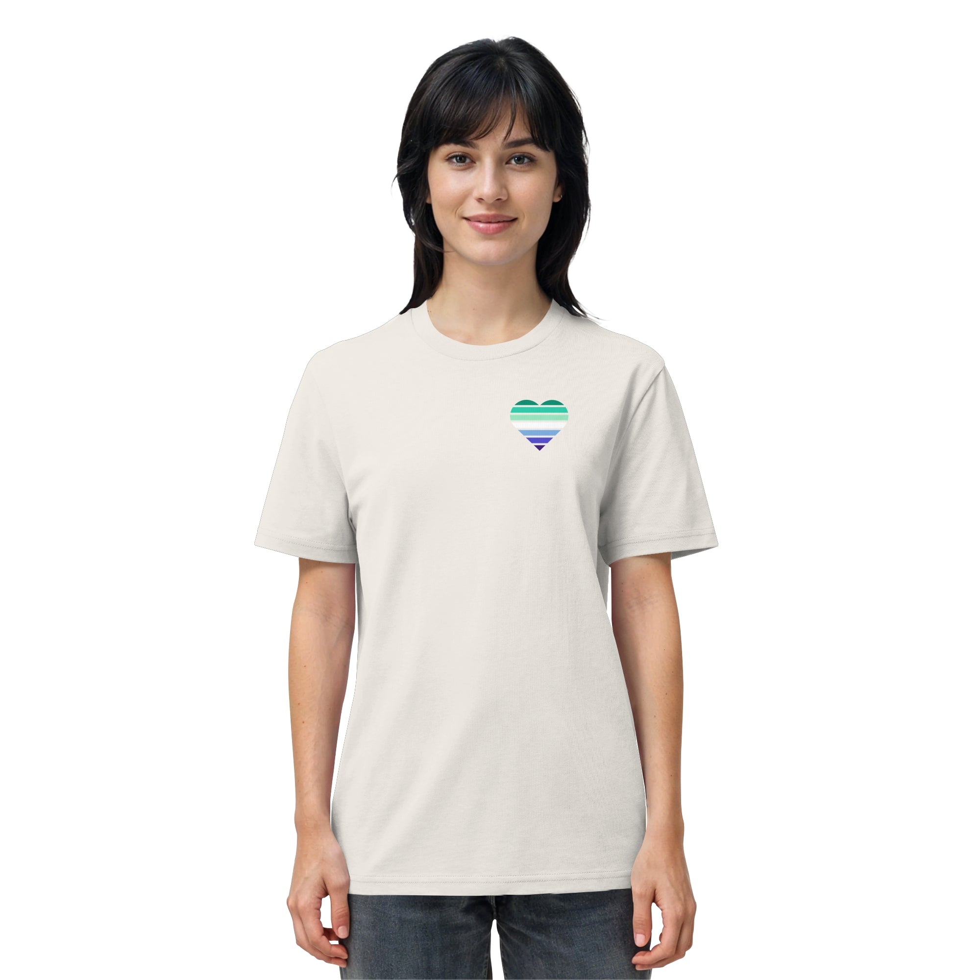 Organic Shirt - Gay Flag Herz Print