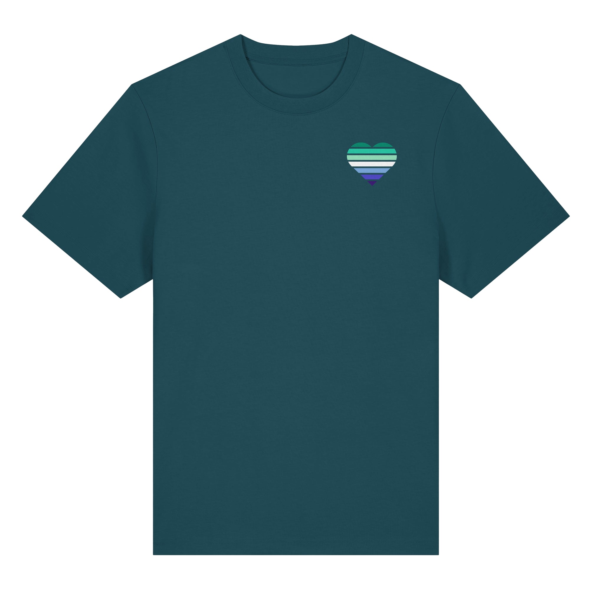 Organic Heavy Shirt - Gay Flag Herz Print