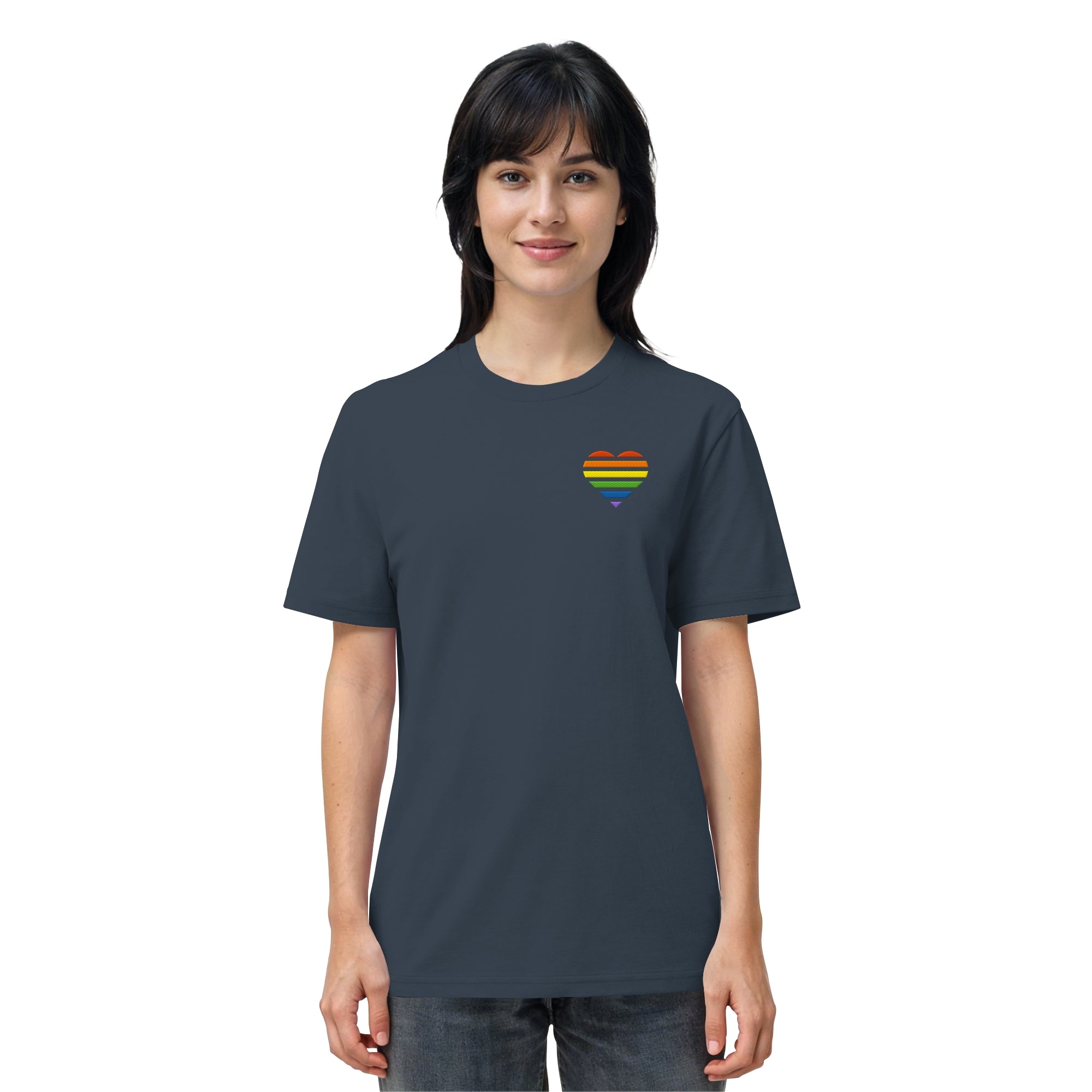 Organic Shirt - Pride Flag Herz Stick