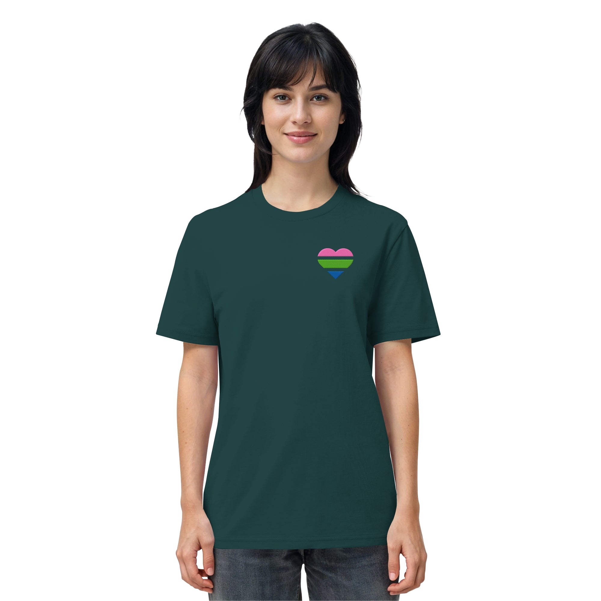 Organic Shirt - Polysexual Flag Herz Stick