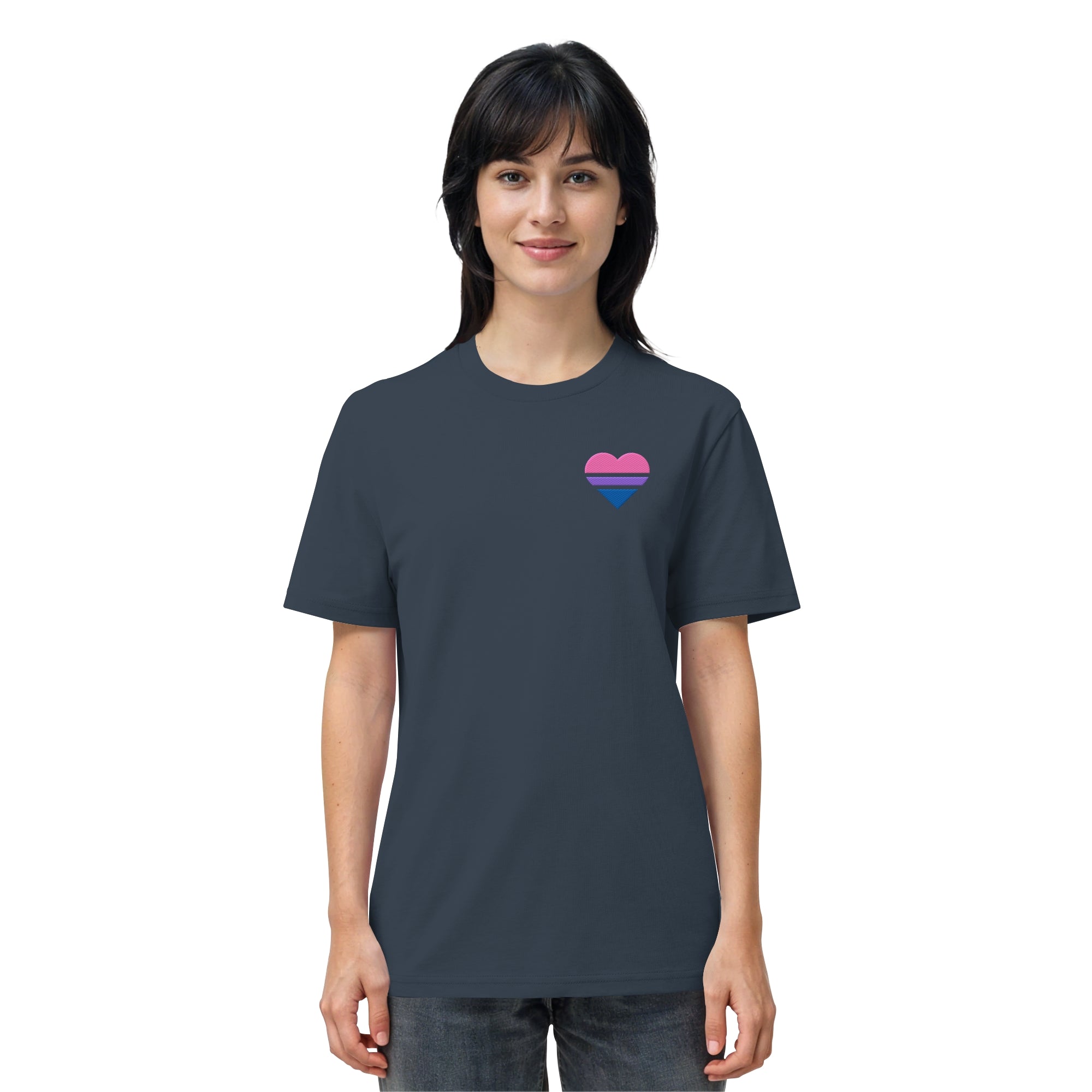 Organic Shirt - Bisexual Flag Herz Stick