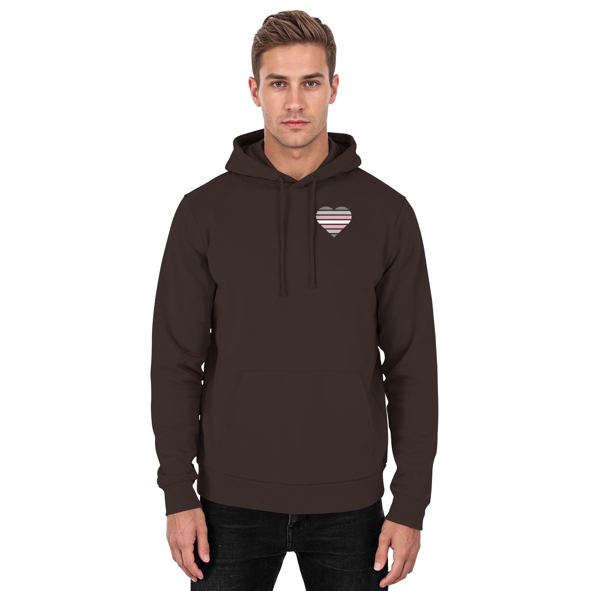 Basic Hoodie - Demigirl Flag Herz Print