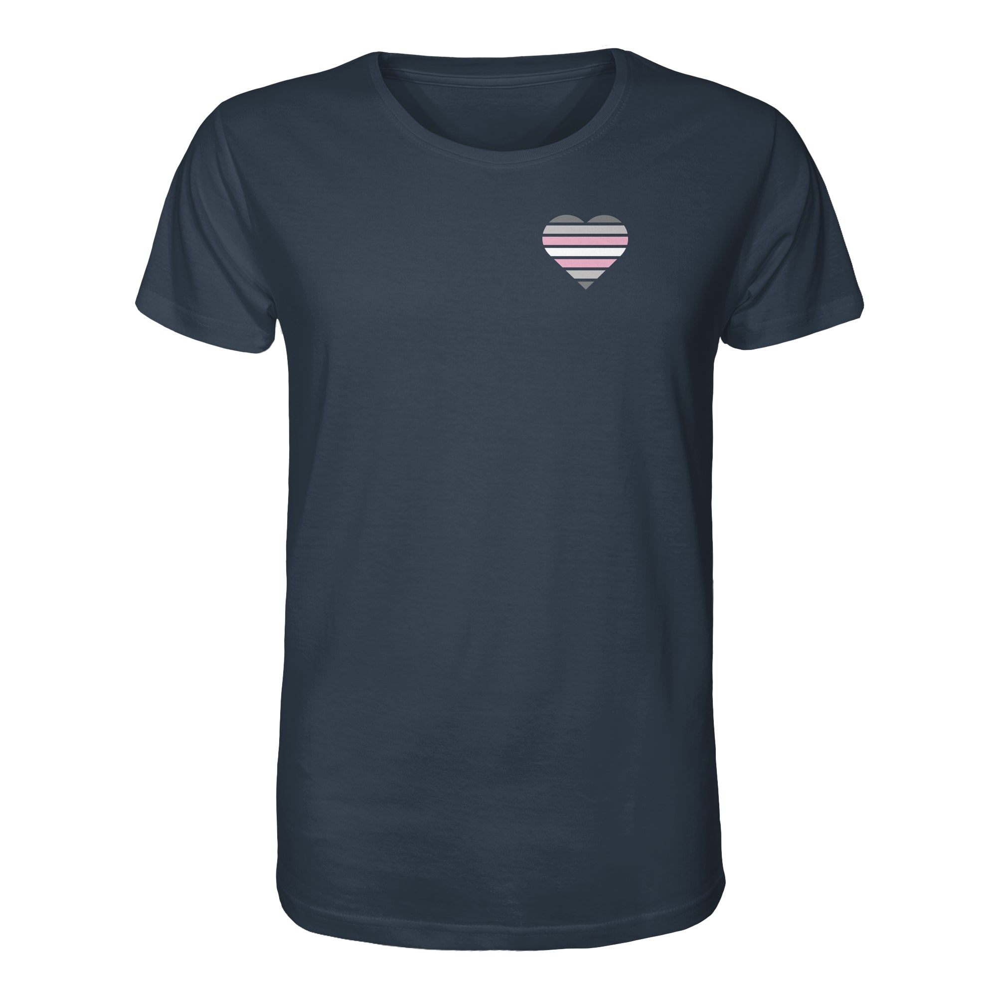 Organic Shirt - Demigirl Flag Herz Print