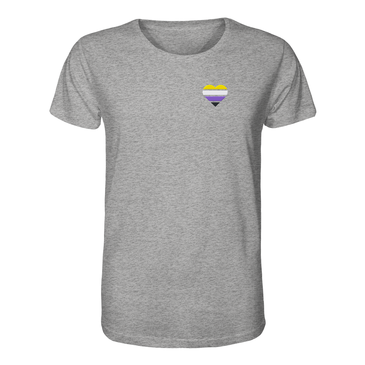 Organic Shirt mit Herz Stick - Nonbinary