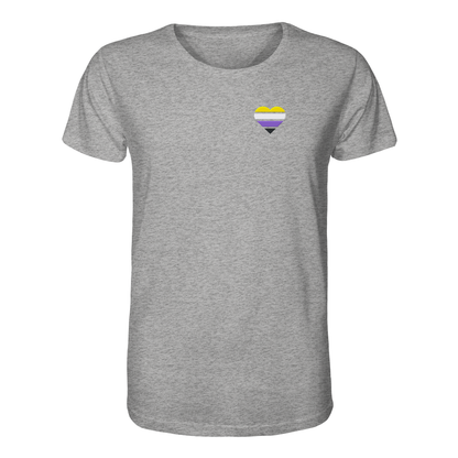 Organic Shirt mit Herz Stick - Nonbinary
