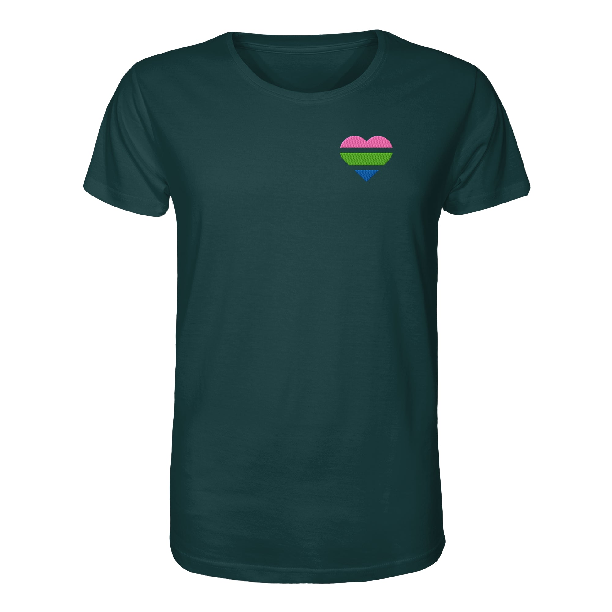 Organic Shirt - Polysexual Flag Herz Stick