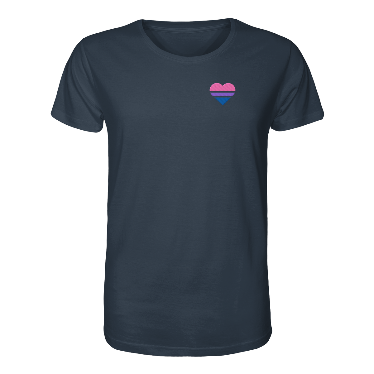 Organic Shirt mit Herz Stick - Bisexual