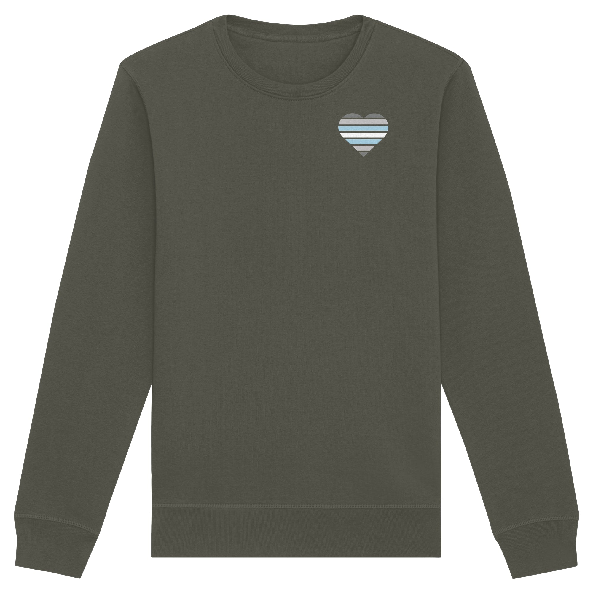 Organic Basic Sweatshirt - Demiboy Flag Herz Print