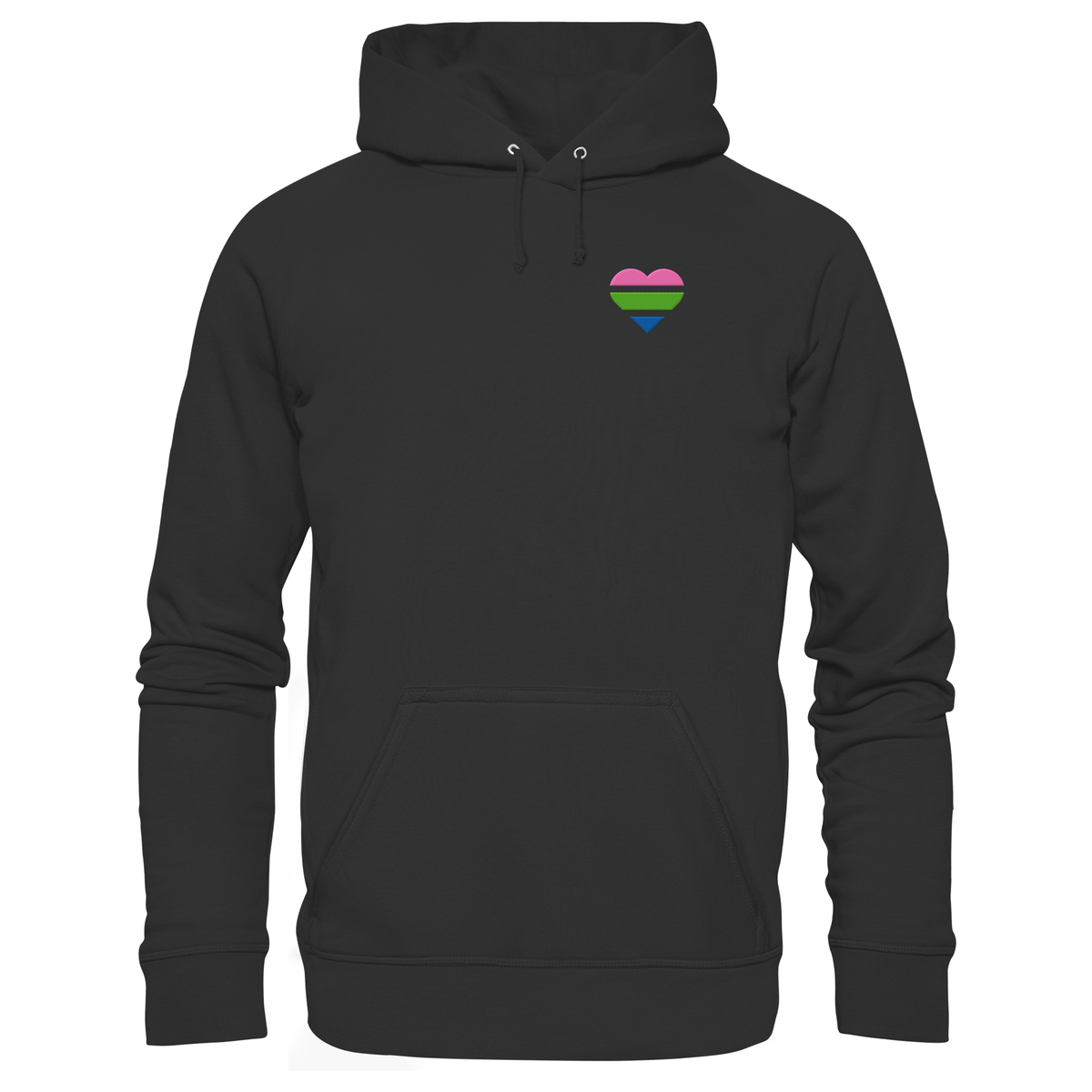 Basic Hoodie mit Herz Stick - Polysexual
