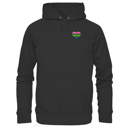 Basic Hoodie mit Herz Stick - Polysexual