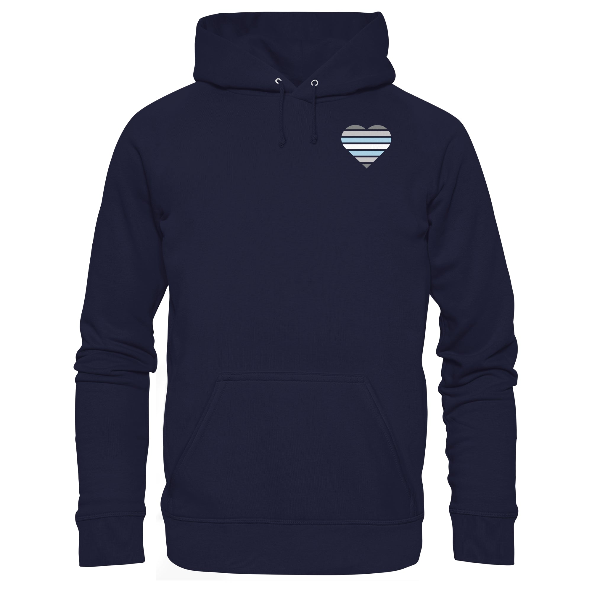 Basic Hoodie - Demiboy Flag Herz Print