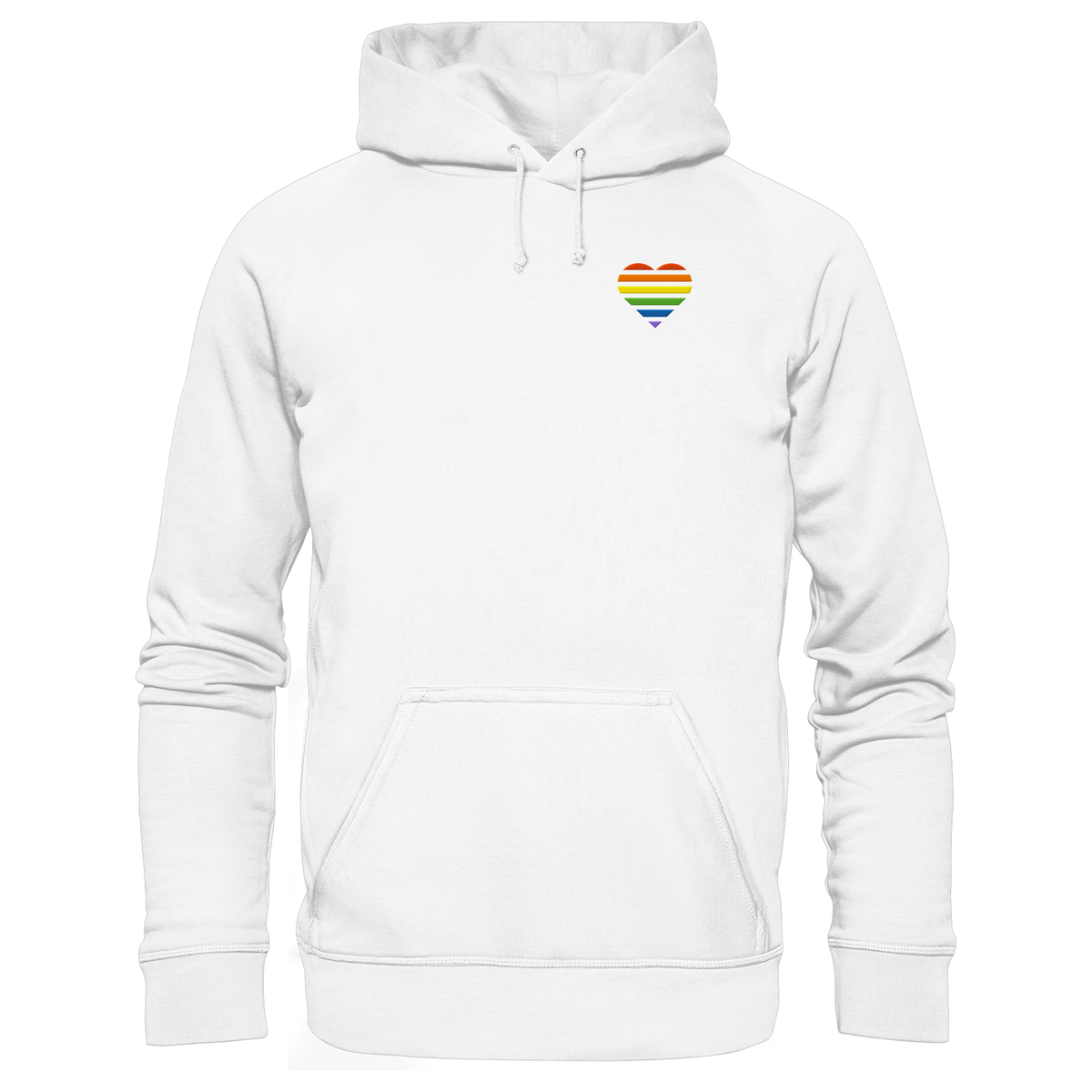 Organic Basic Hoodie mit Herz Stick - Pride