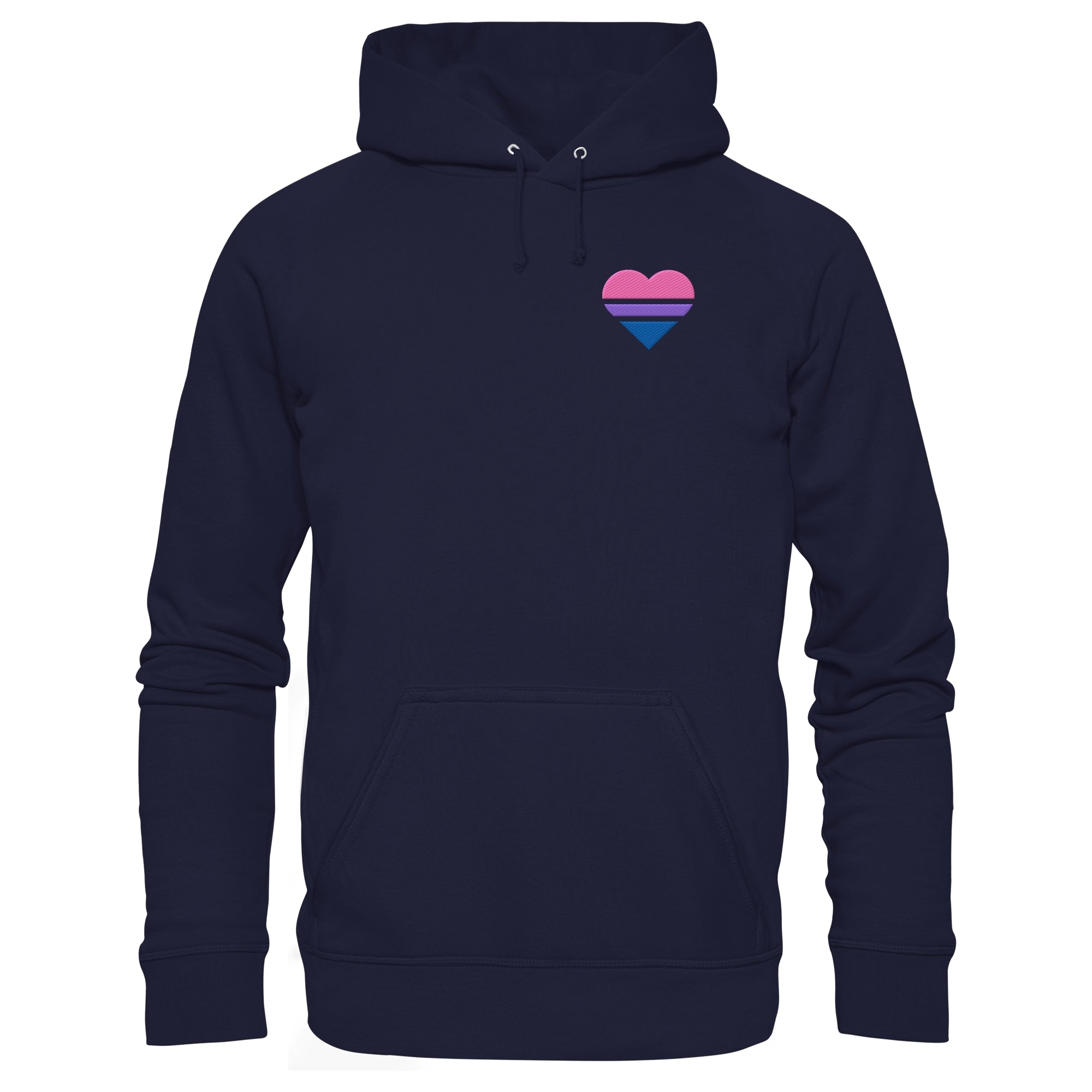 Basic Hoodie - Bisexual Flag Herz Stick