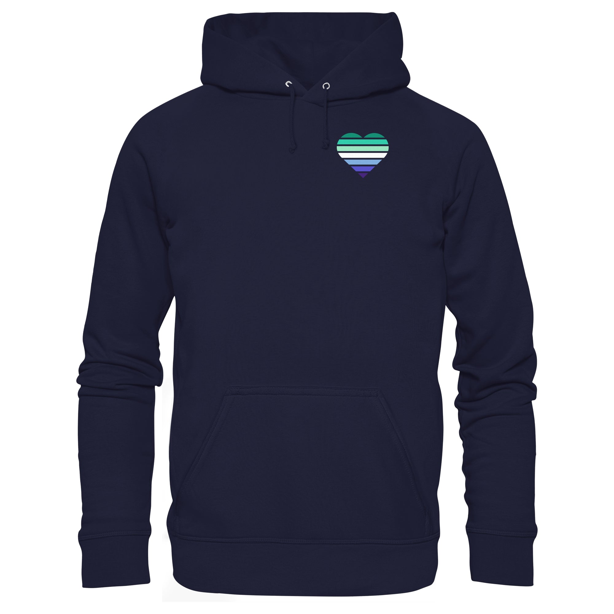 Basic Hoodie - Gay Flag Herz Print