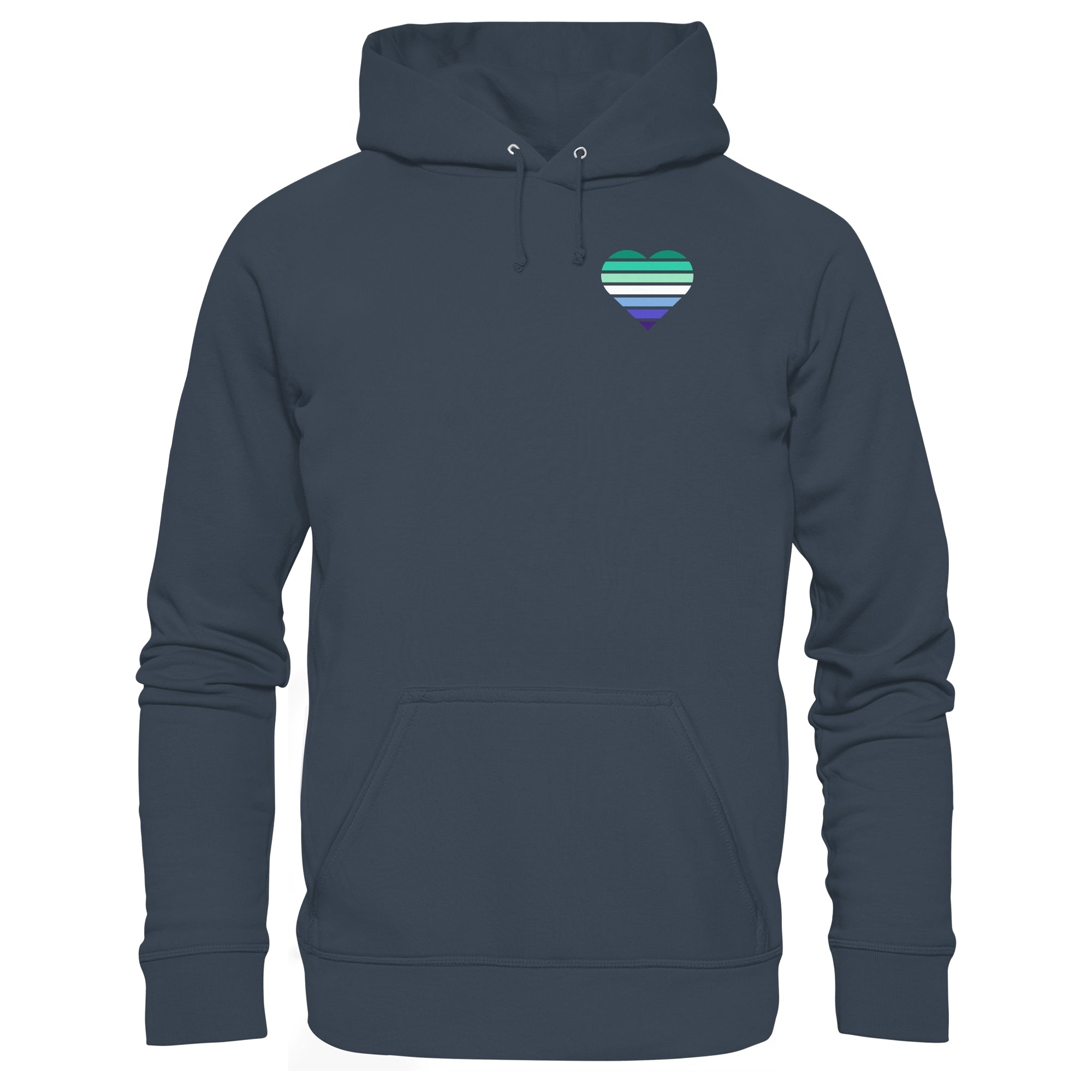 Organic Basic Hoodie - Gay Flag Herz Print