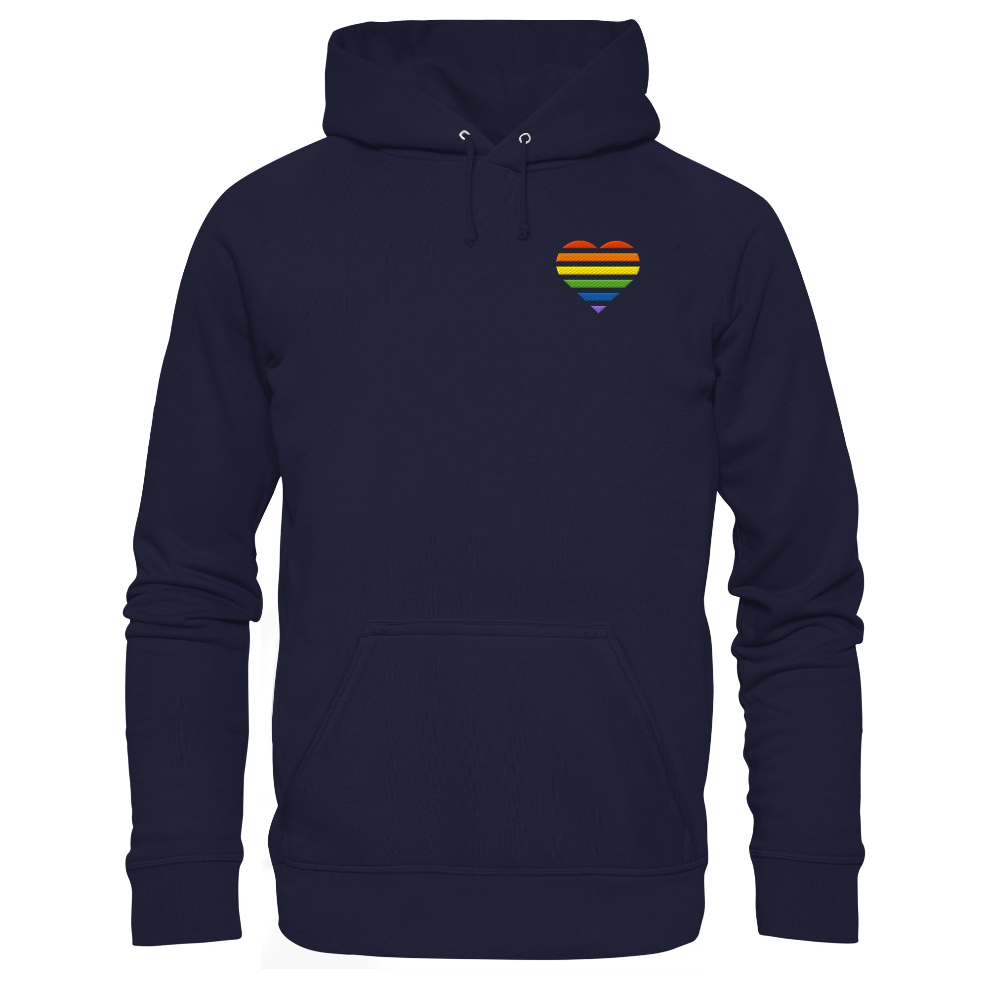 Basic Hoodie - Pride Flag Herz Stick