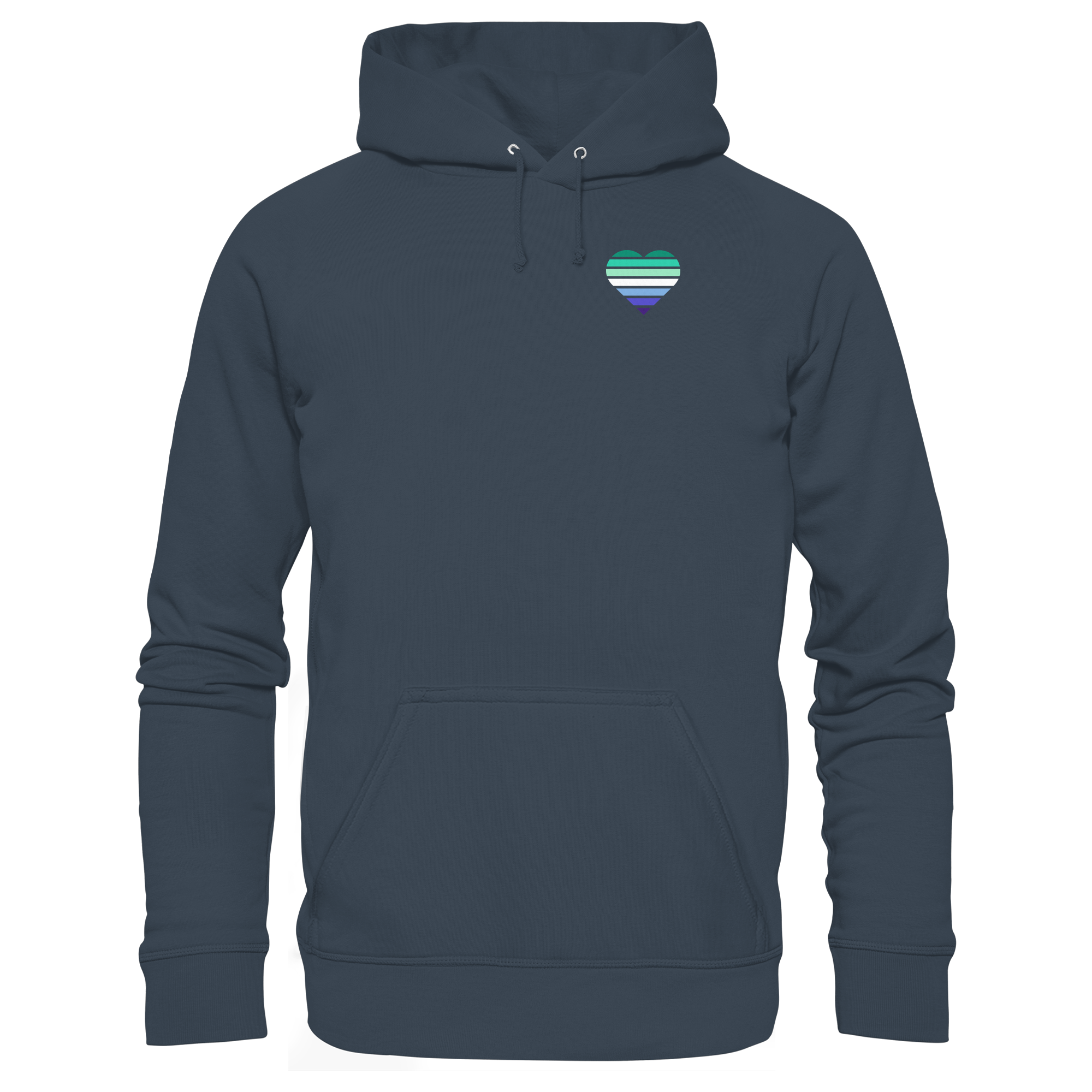 Organic Basic Hoodie - Gay Flag Herz Print