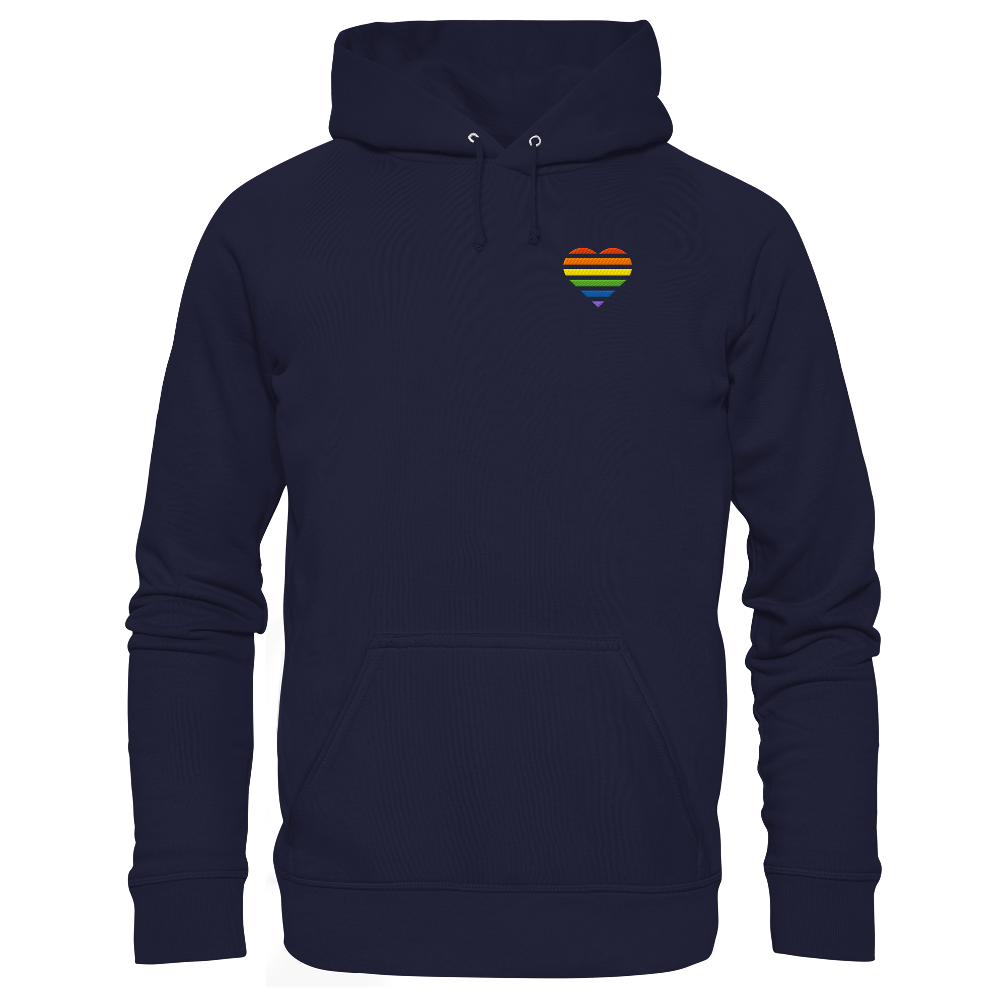 Basic Hoodie - Pride Flag Herz Stick