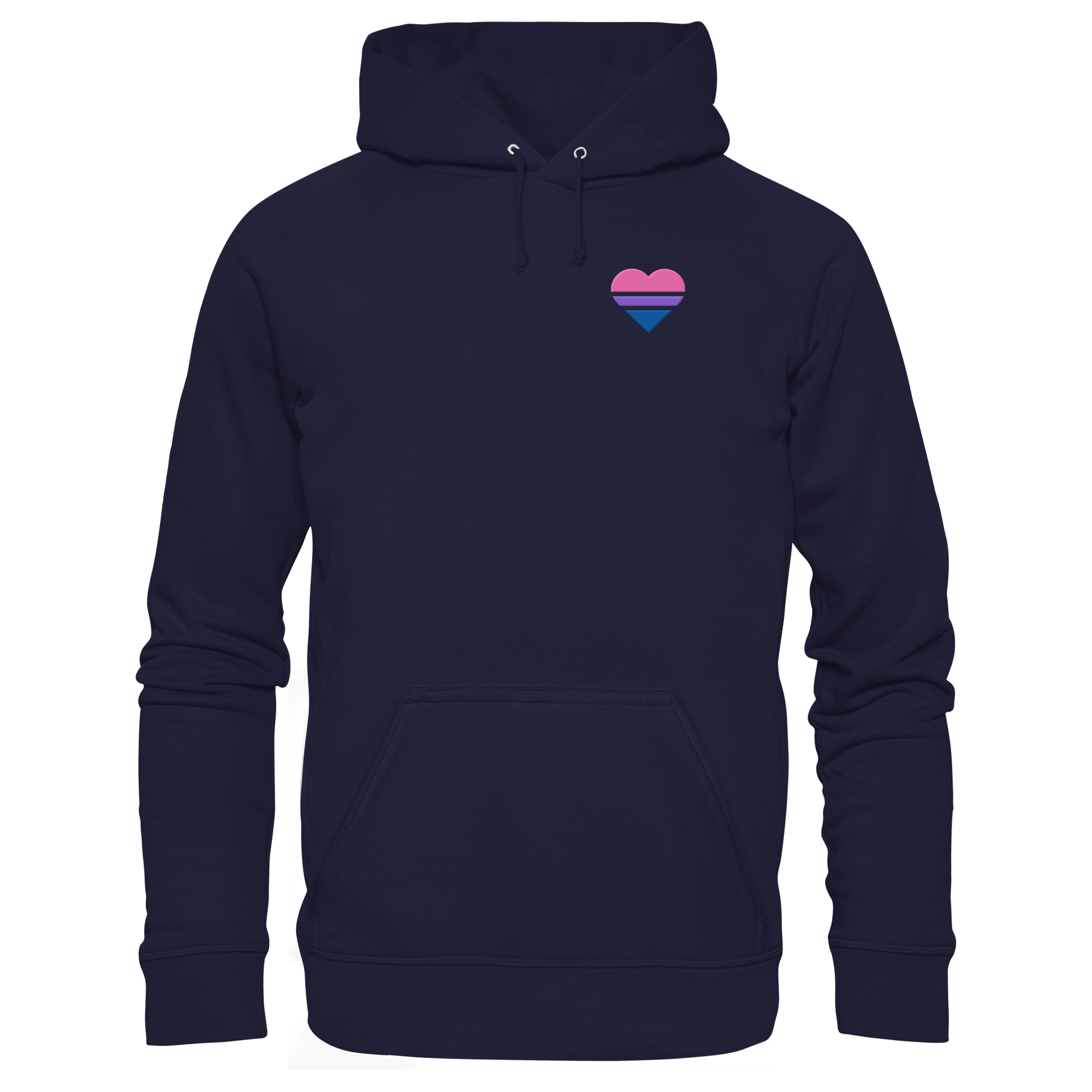 Basic Hoodie - Bisexual Flag Herz Stick