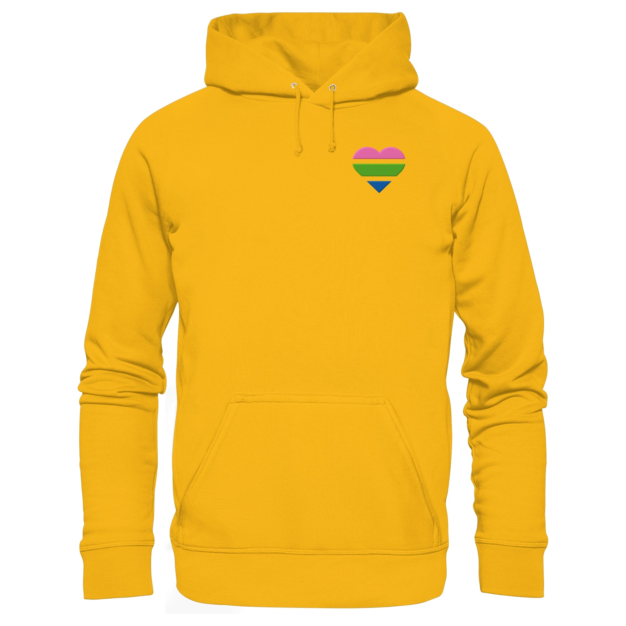 Organic Basic Hoodie - Polysexual Flag Herz Stick