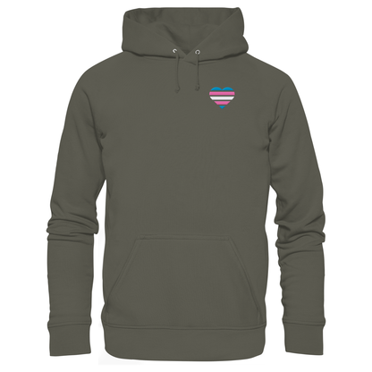 Organic Basic Hoodie mit Herz Stick - Trans