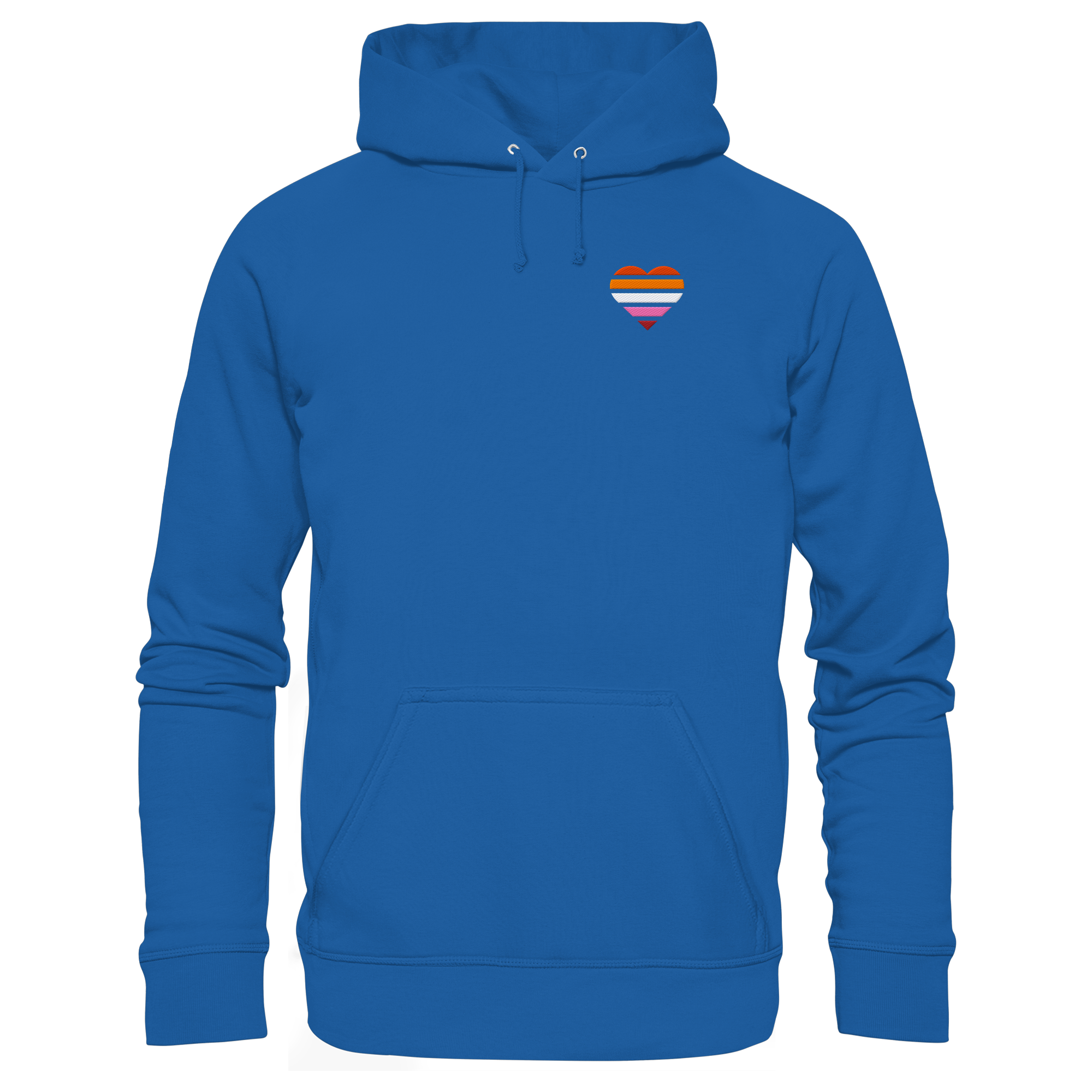 Organic Basic Hoodie - Lesbian Flag Herz Stick