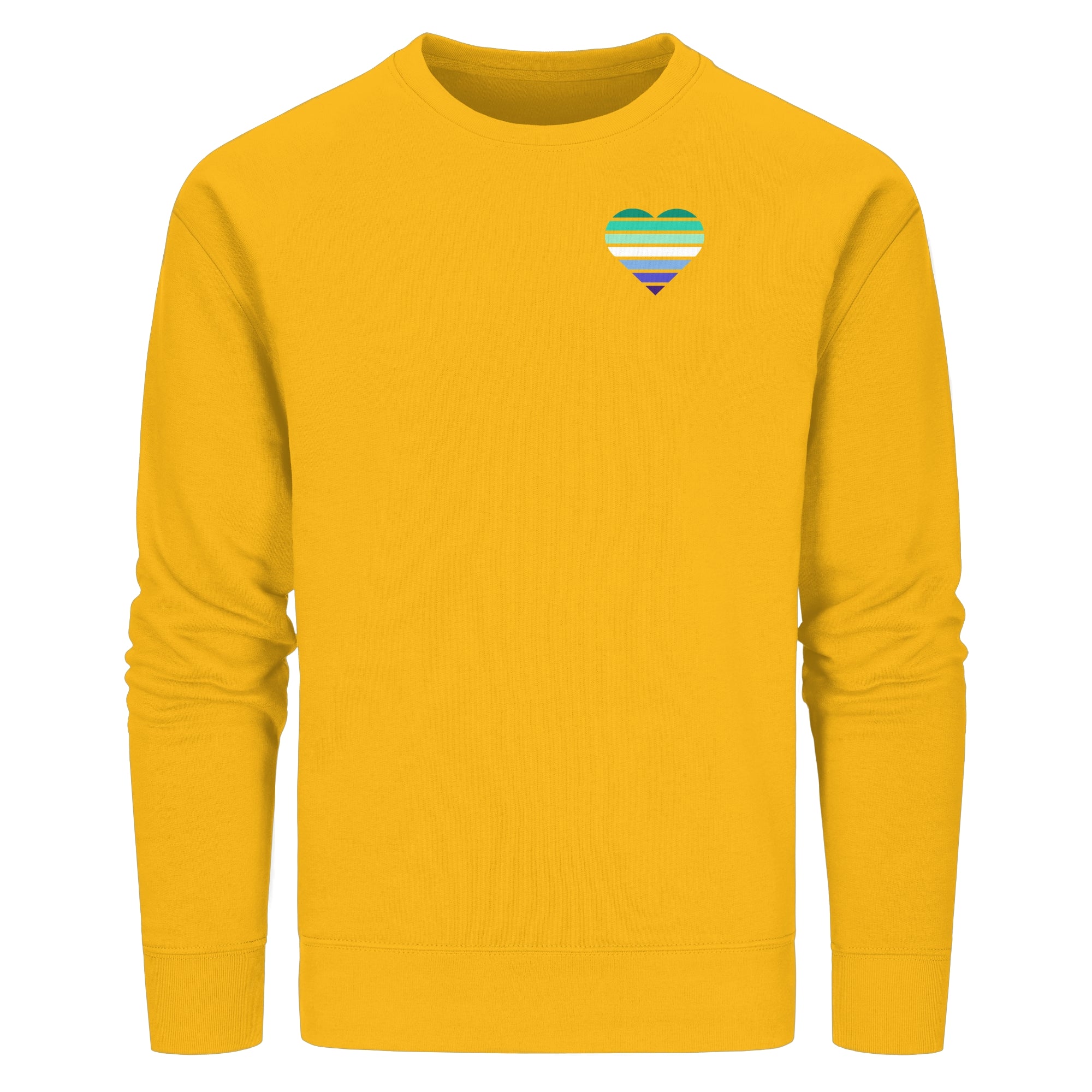 Organic Basic Sweatshirt - Gay Flag Herz Print