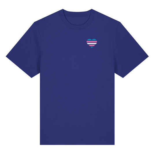 Organic Heavy Shirt - Trans Flag Herz Stick