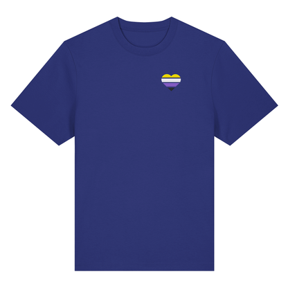 Organic Heavy Shirt mit Herz Stick - Nonbinary