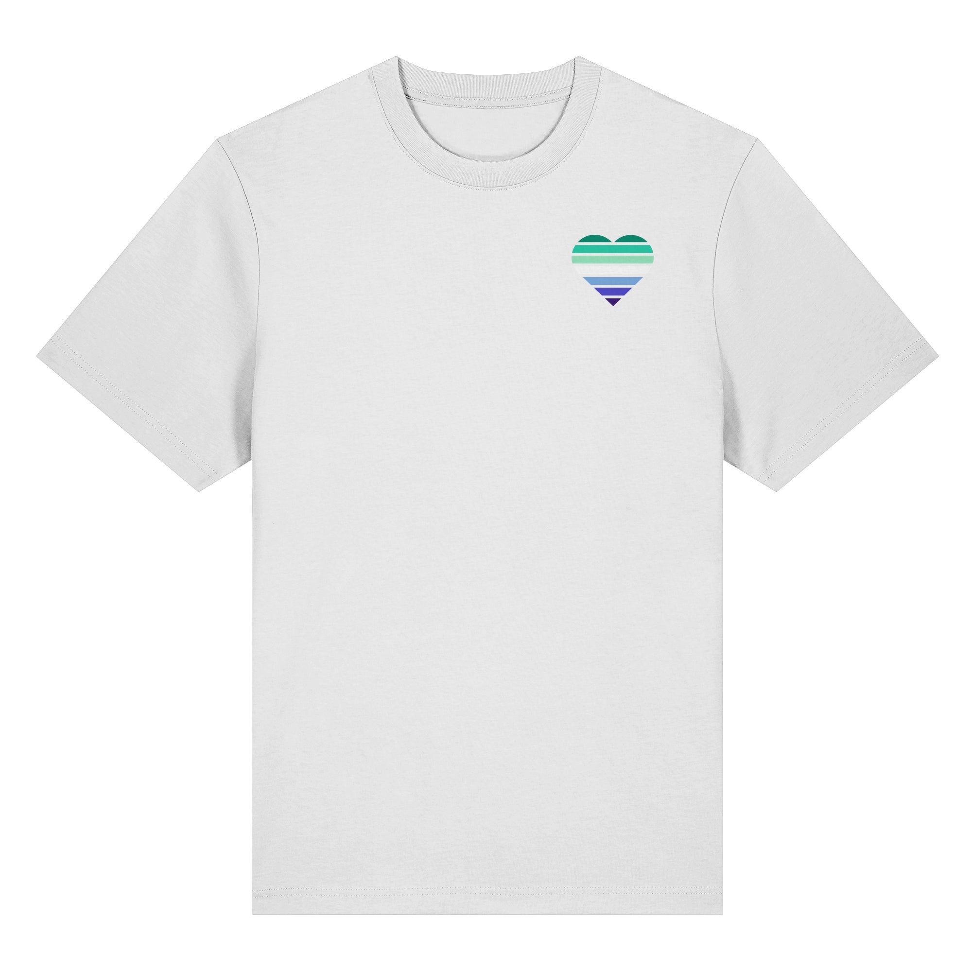 Organic Heavy Shirt - Gay Flag Herz Print