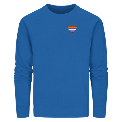 Organic Basic Sweatshirt mit Herz Stick - Lesbian