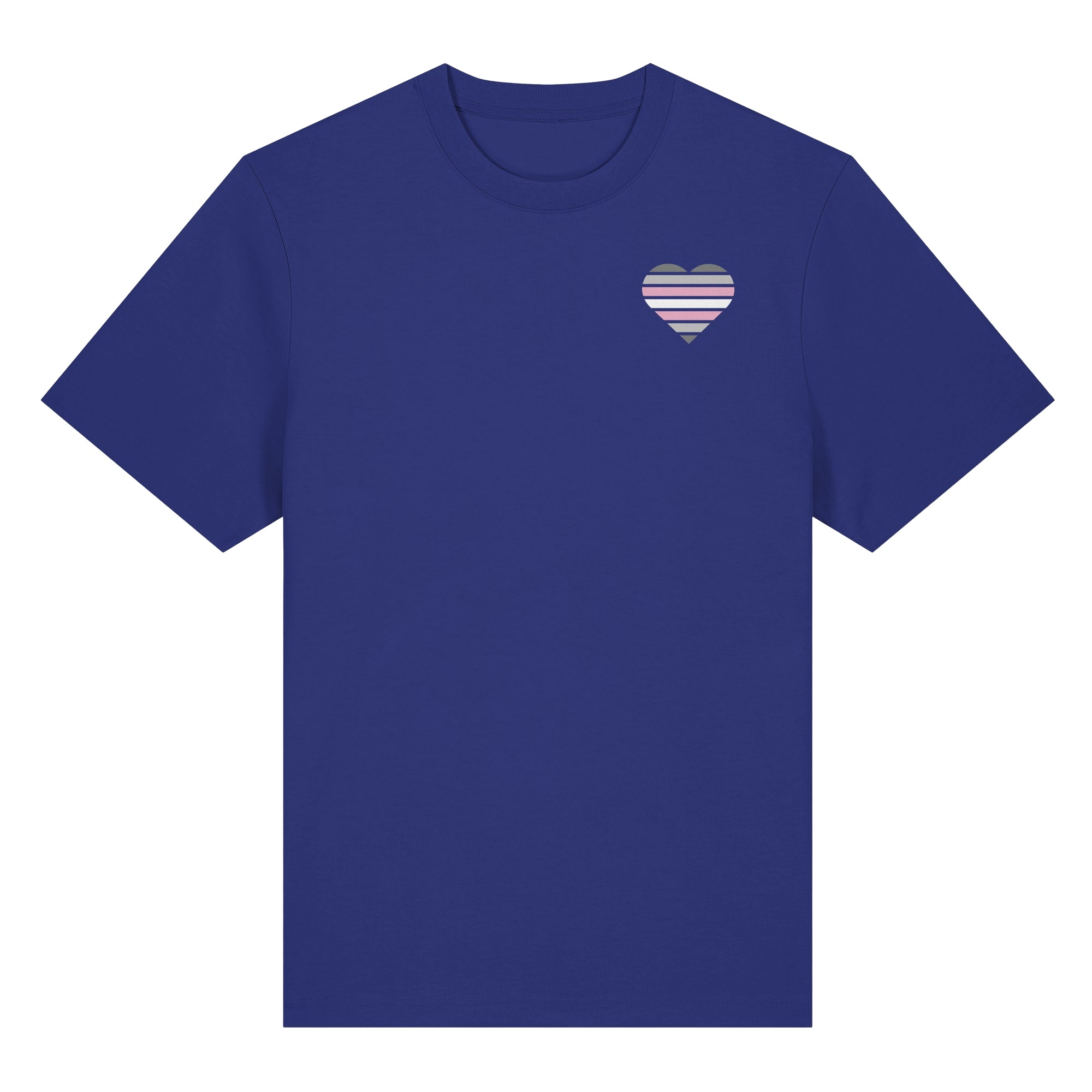 Organic Heavy Shirt - Demigirl Flag Herz Print