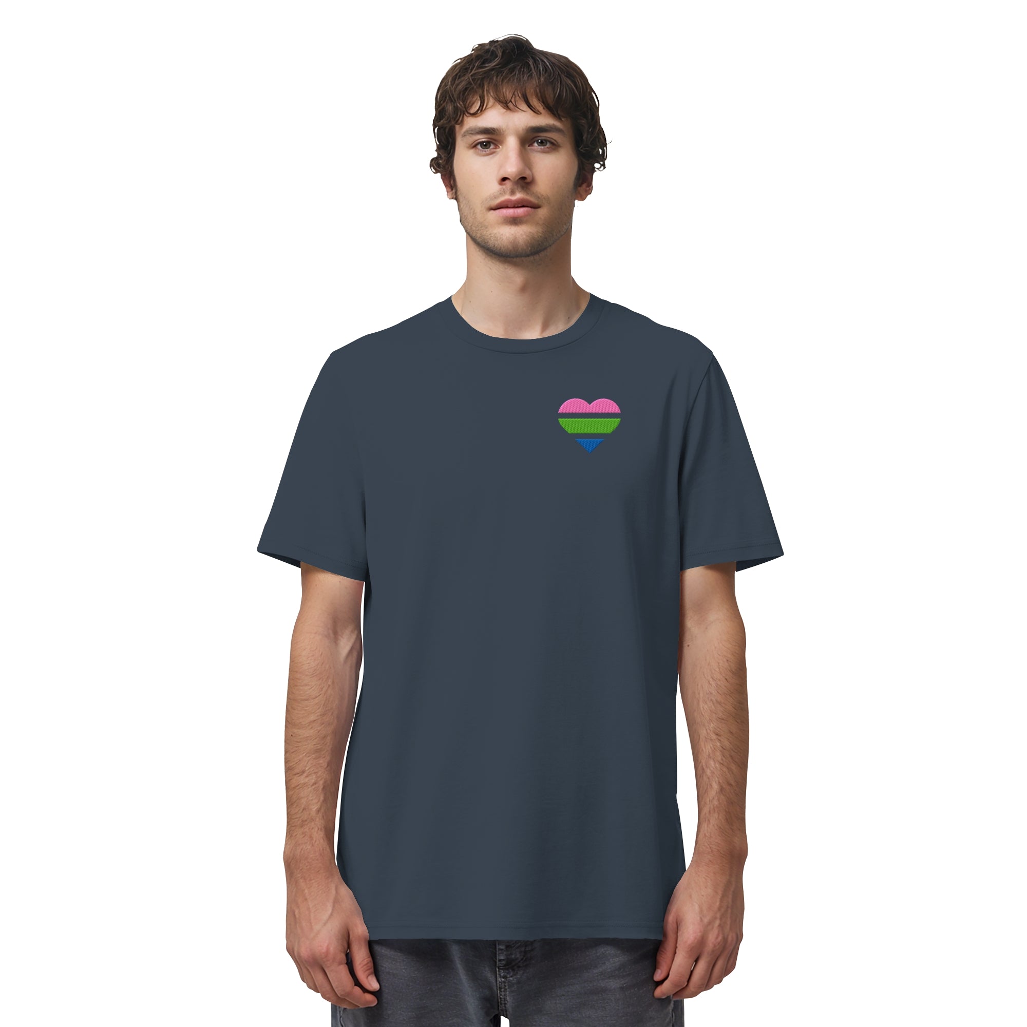 Organic Shirt - Polysexual Flag Herz Stick