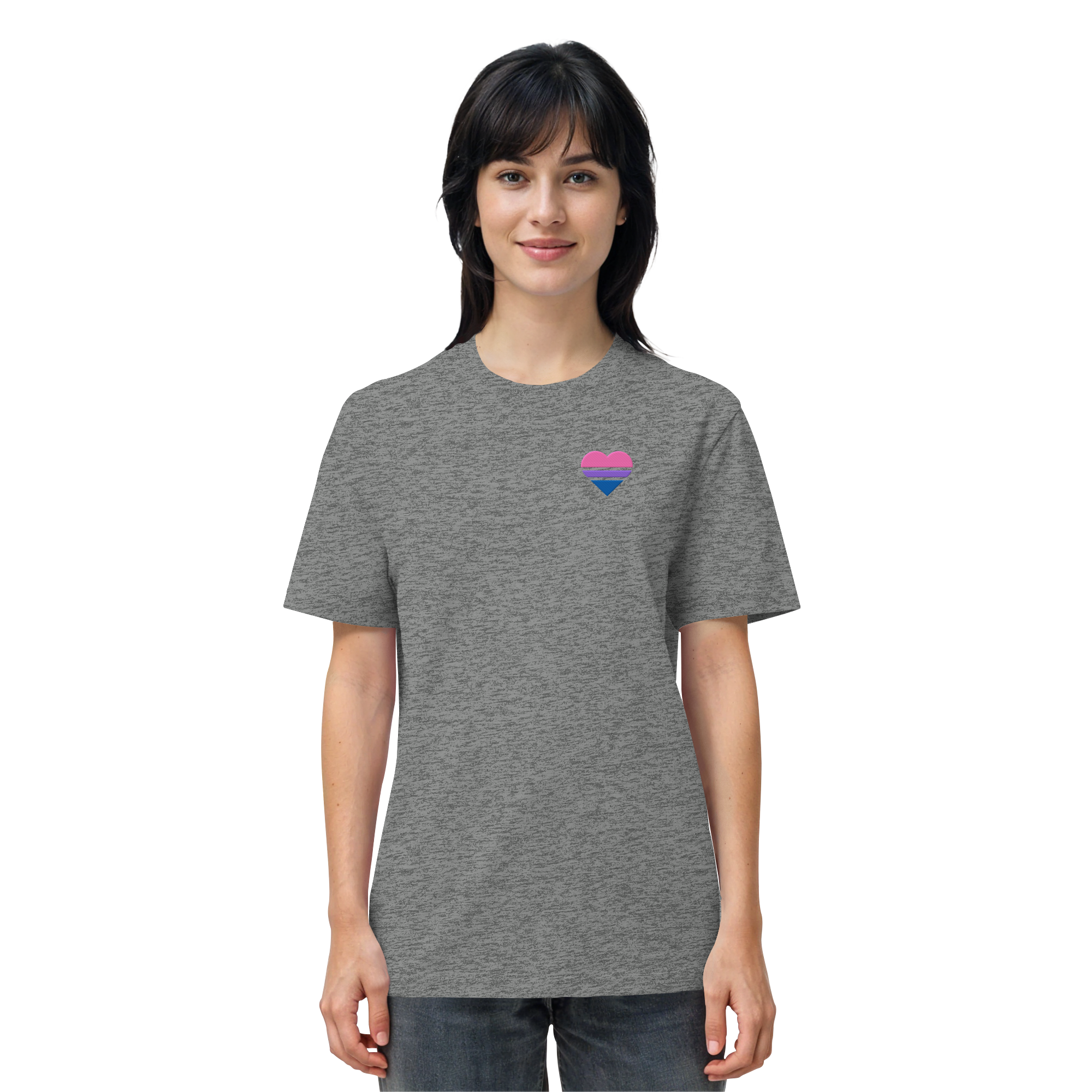 Organic Shirt - Bisexual Flag Herz Stick